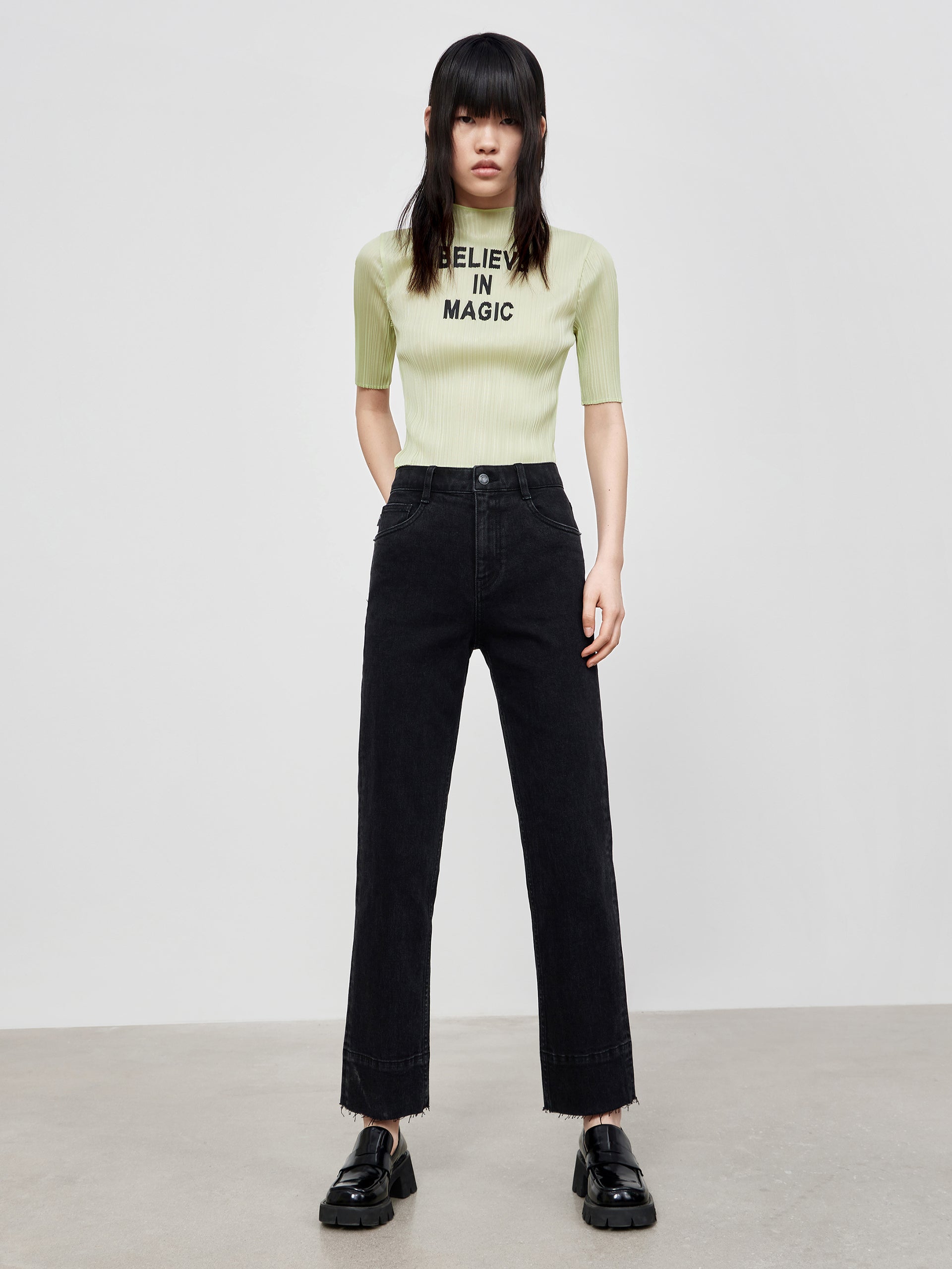 MO&Co.Women's MC Contrast Velvet Jacket Fitted Cool Black Cropped Cardigan