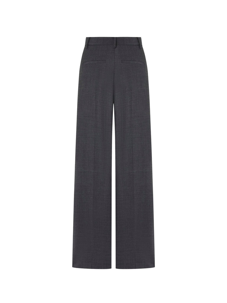 MO&Co. Women's High-rise Tailored Pleated Suit Pants in Grey
