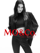 Kendall Jenner in MO&Co. Noir Women's Feather Embellished Pure Wool Blazer Black