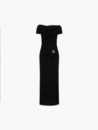 MO&Co. X Coperni Collection | Women's Asymmetric Draped Maxi Dress in Black