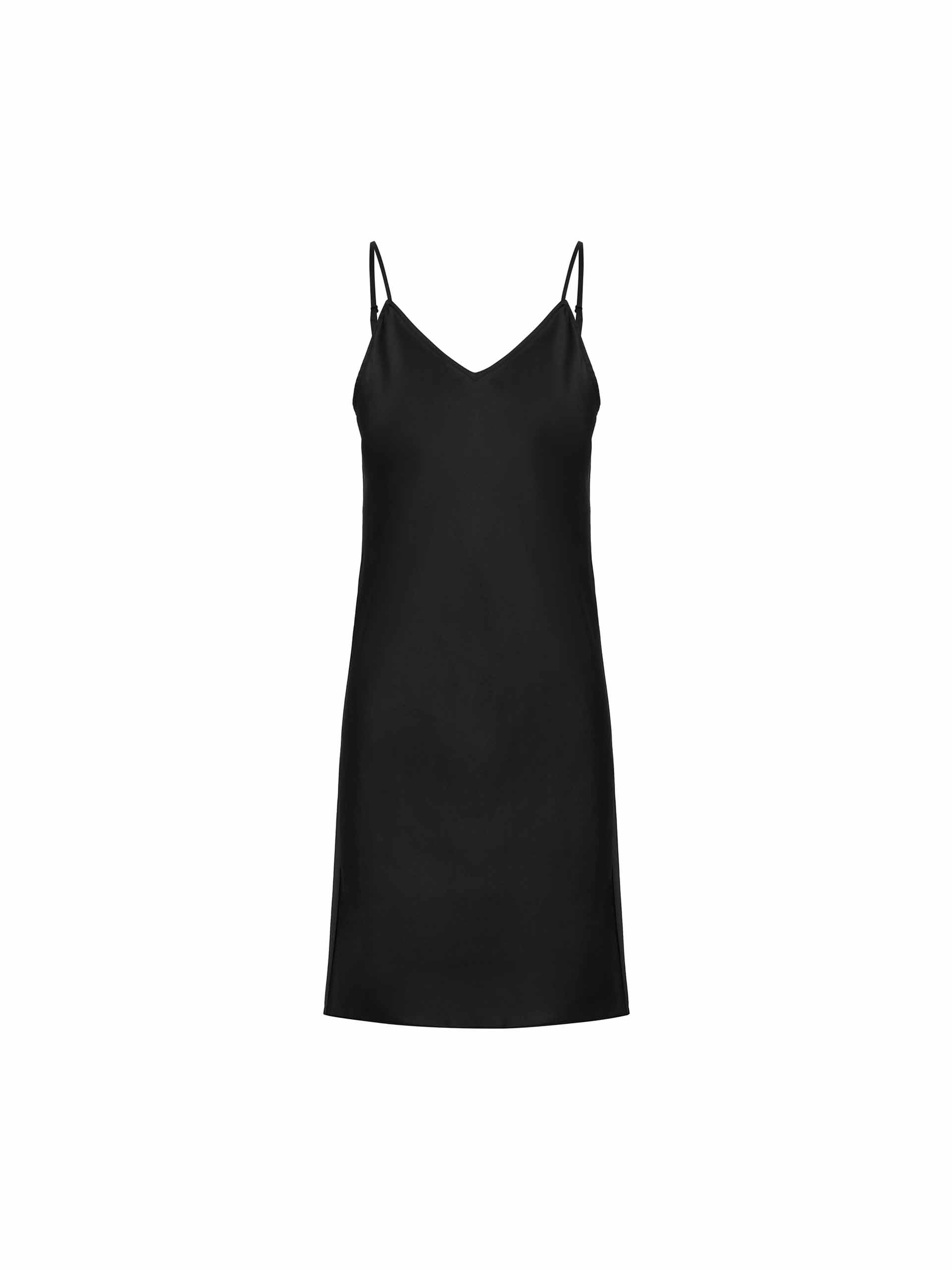 MO&Co. Women's Frill Detail Printed Dress in Black