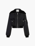 MO&Co. X Coperni Collection | Women's Cutout Detail Cropped Jacket in Black