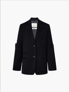 MO&Co. X Coperni Collection | Women's Paneled Detail Tailored Black Blazer