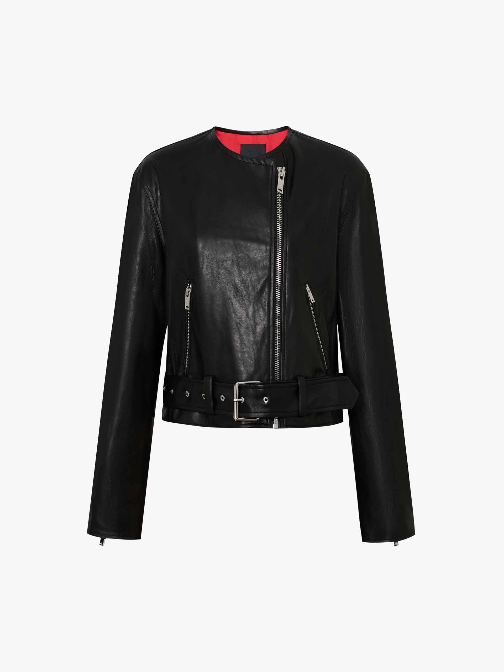 MO&Co. Women's Faux Leather Moto Jacket