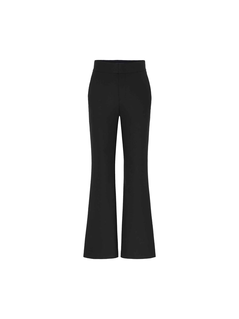 MO&Co. Women's Straight Leg Flared Suit Pants Black with Stretchy
