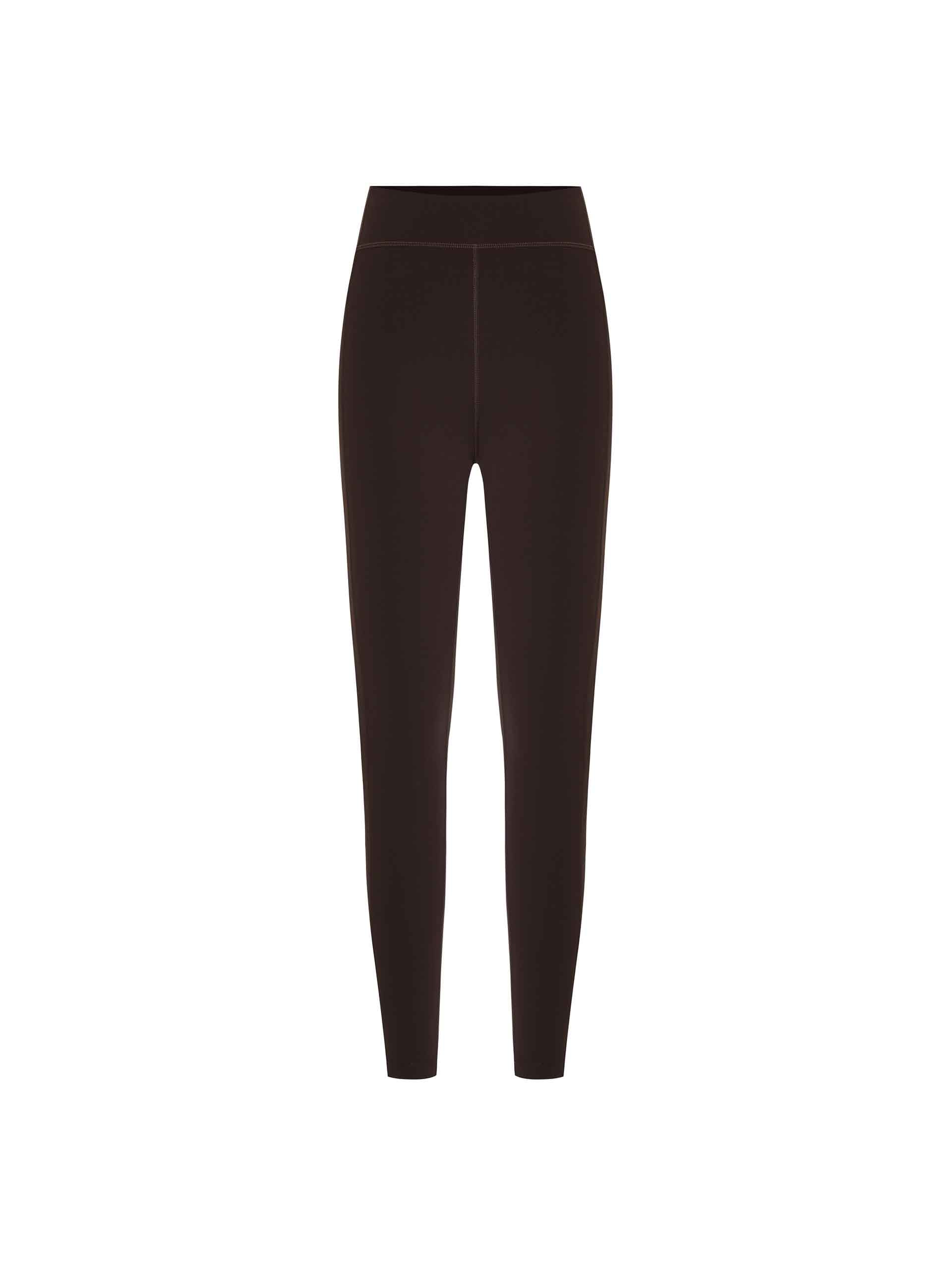 MO&Co. Women's Seam Detail Sports Leggings Activewear in Brown