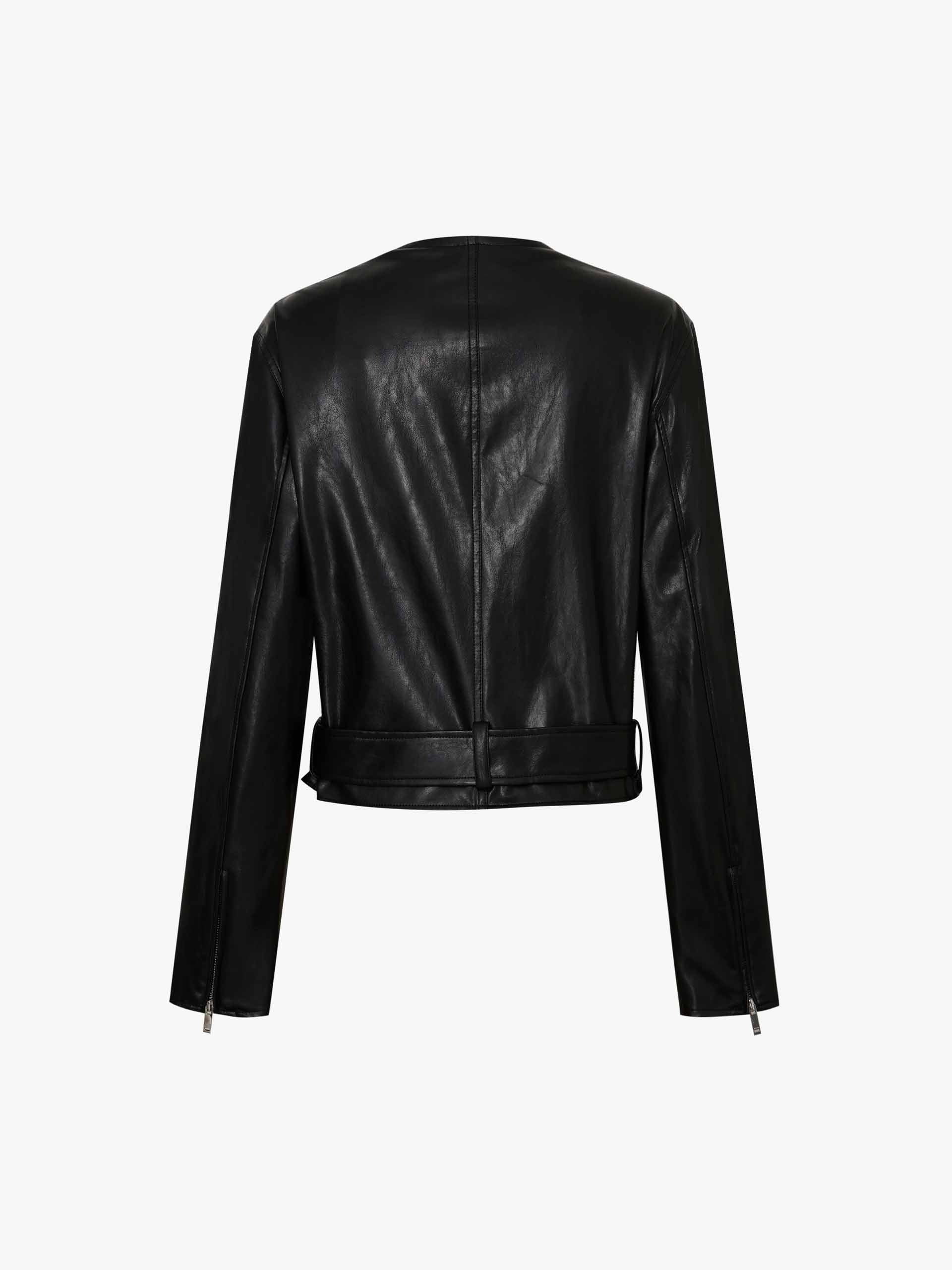 MO&Co. Women's Faux Leather Moto Jacket