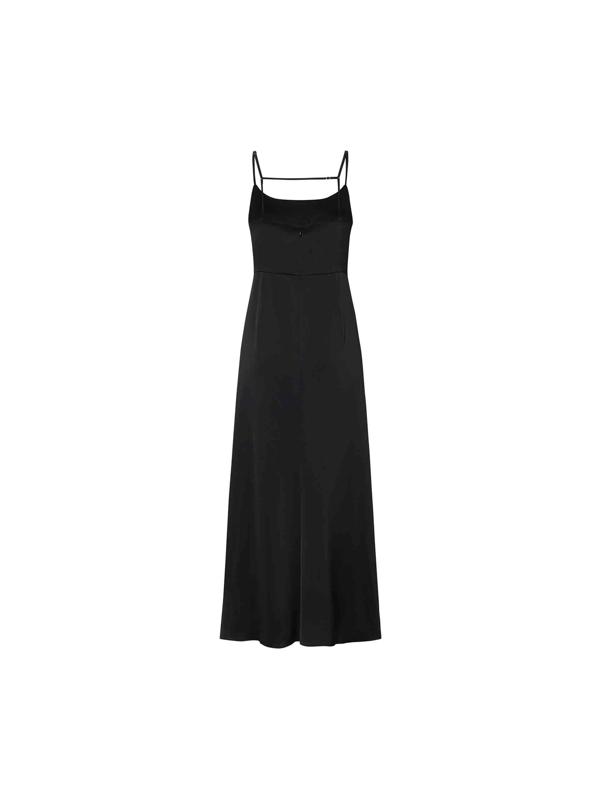 MO&Co. Women's Triacetate Blend Cami Little Black Dress in Midi