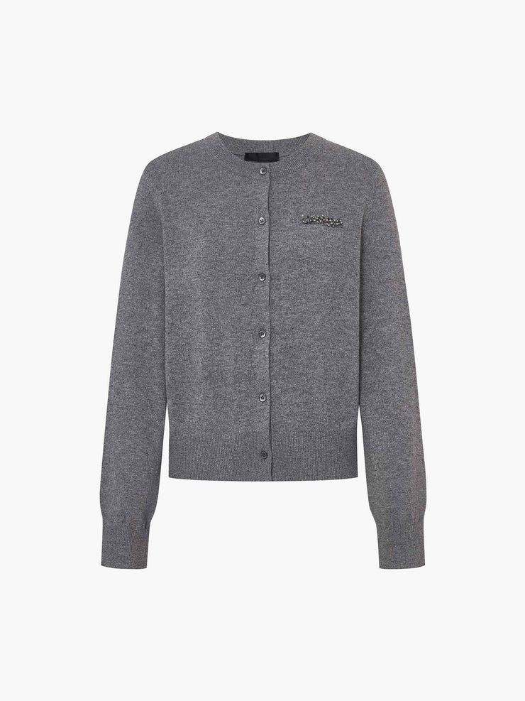 Sequinned wool cardigan