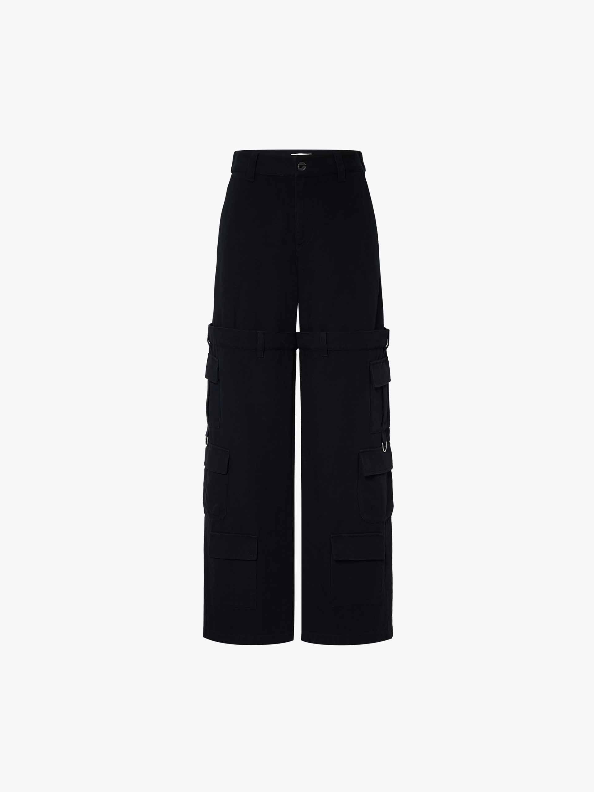 MO&Co. X Coperni Collection | Women's Paneled Detail Cargo Pants in Black