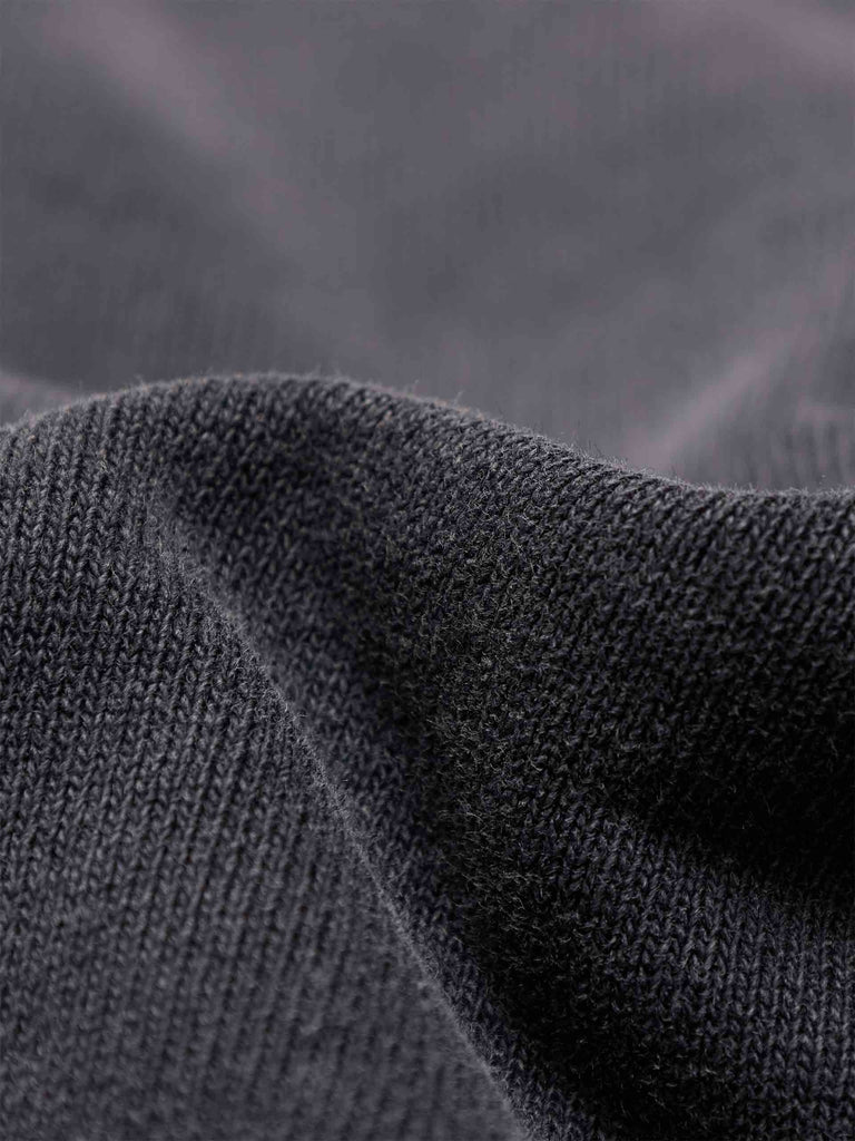 MO&Co. Women's Cotton Retro Crewneck Dip Dye Sweatshirt in Grey