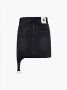 MO&Co. X Coperni Collection | Women's Asymmetric Denim Mini Skirt in Black