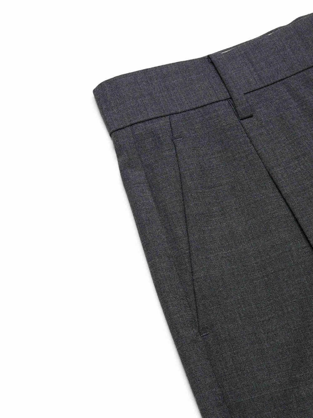 MO&Co. Women's High-rise Tailored Pleated Suit Pants in Grey