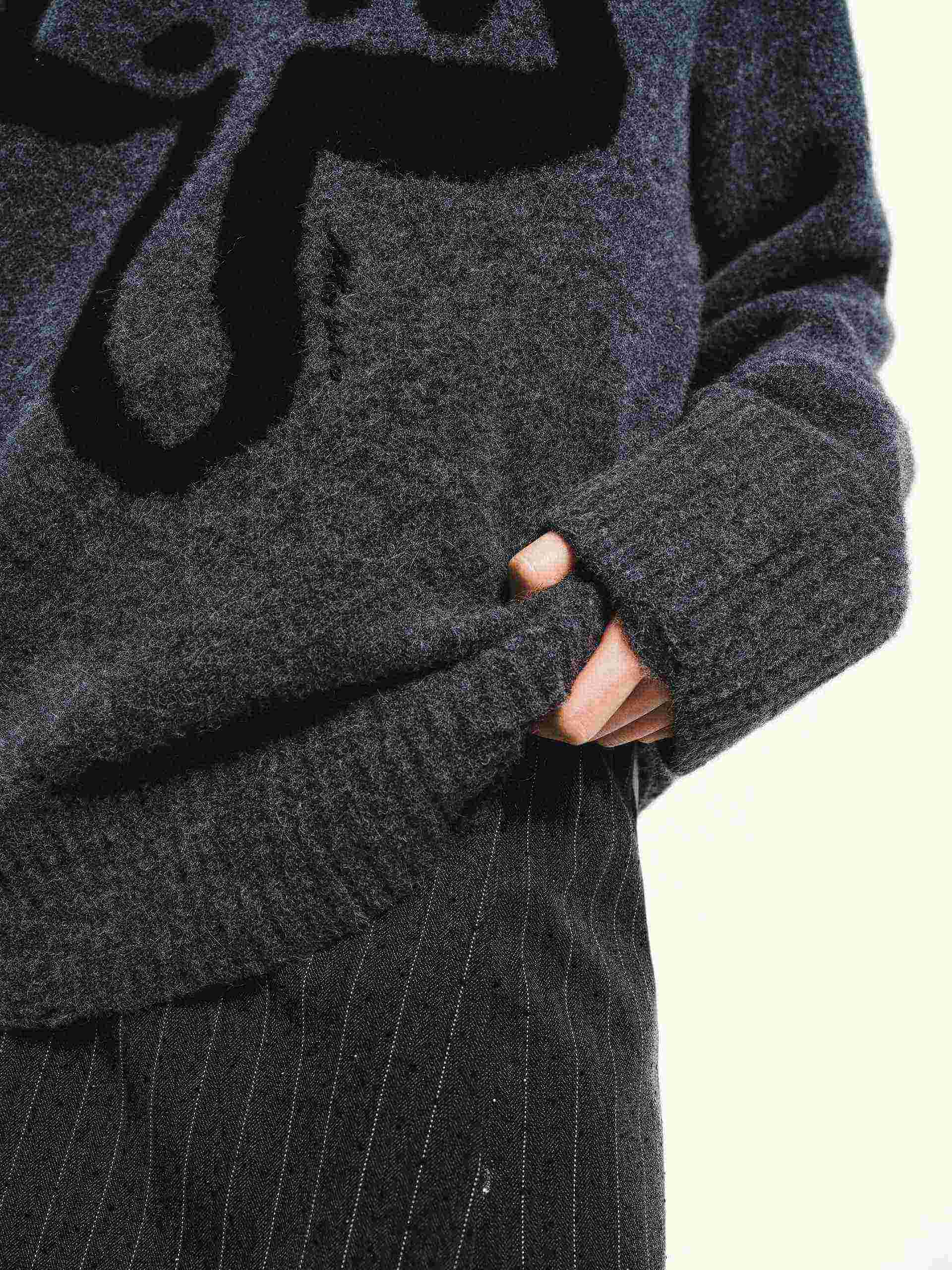 MO&Co. Women's Mushroom Pattern Loose Sweater