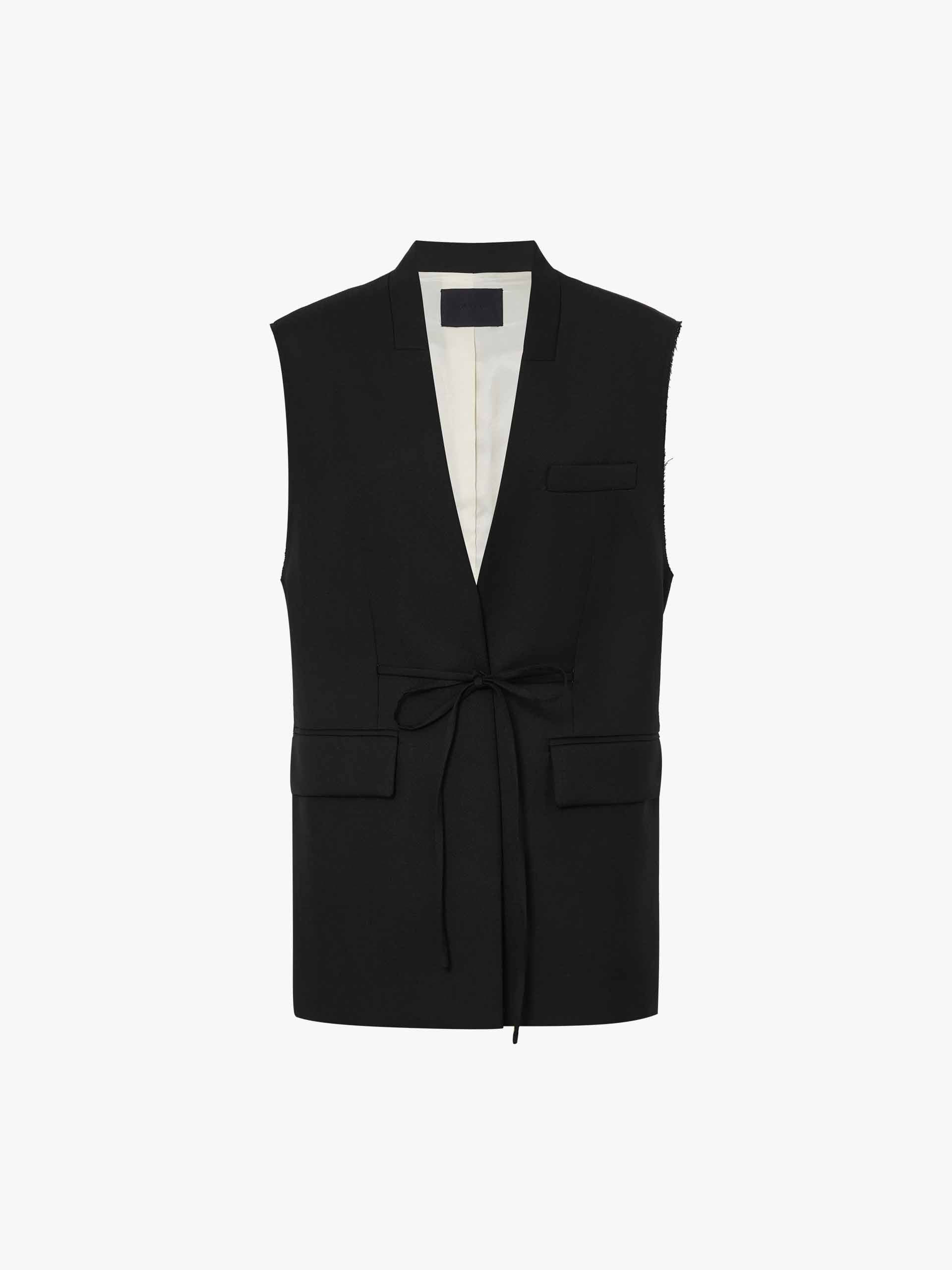 MO&Co. Women's Wool Blend Long Waistcoat