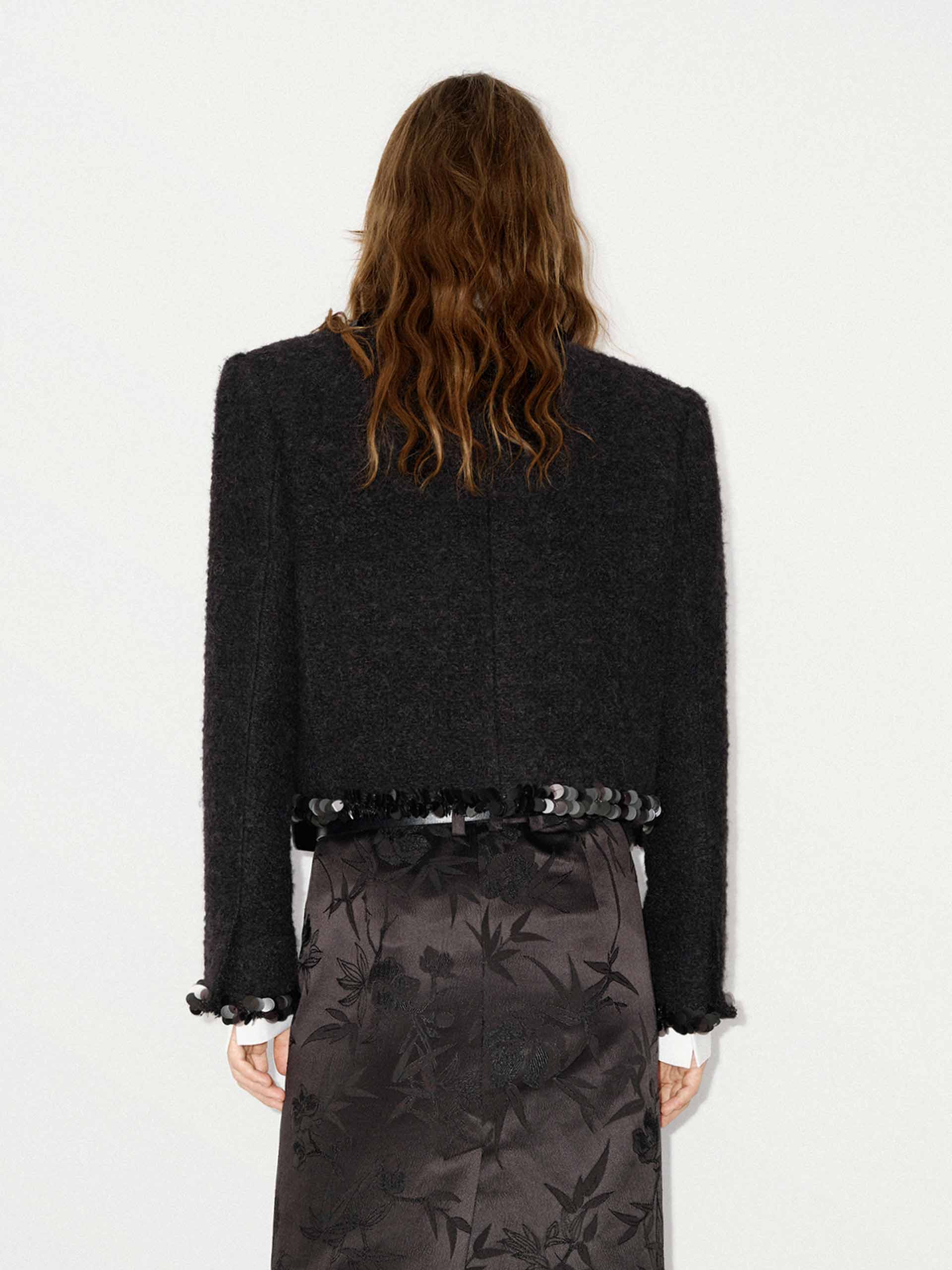 MO&Co. Women's Wool Blend Tweed Jacket