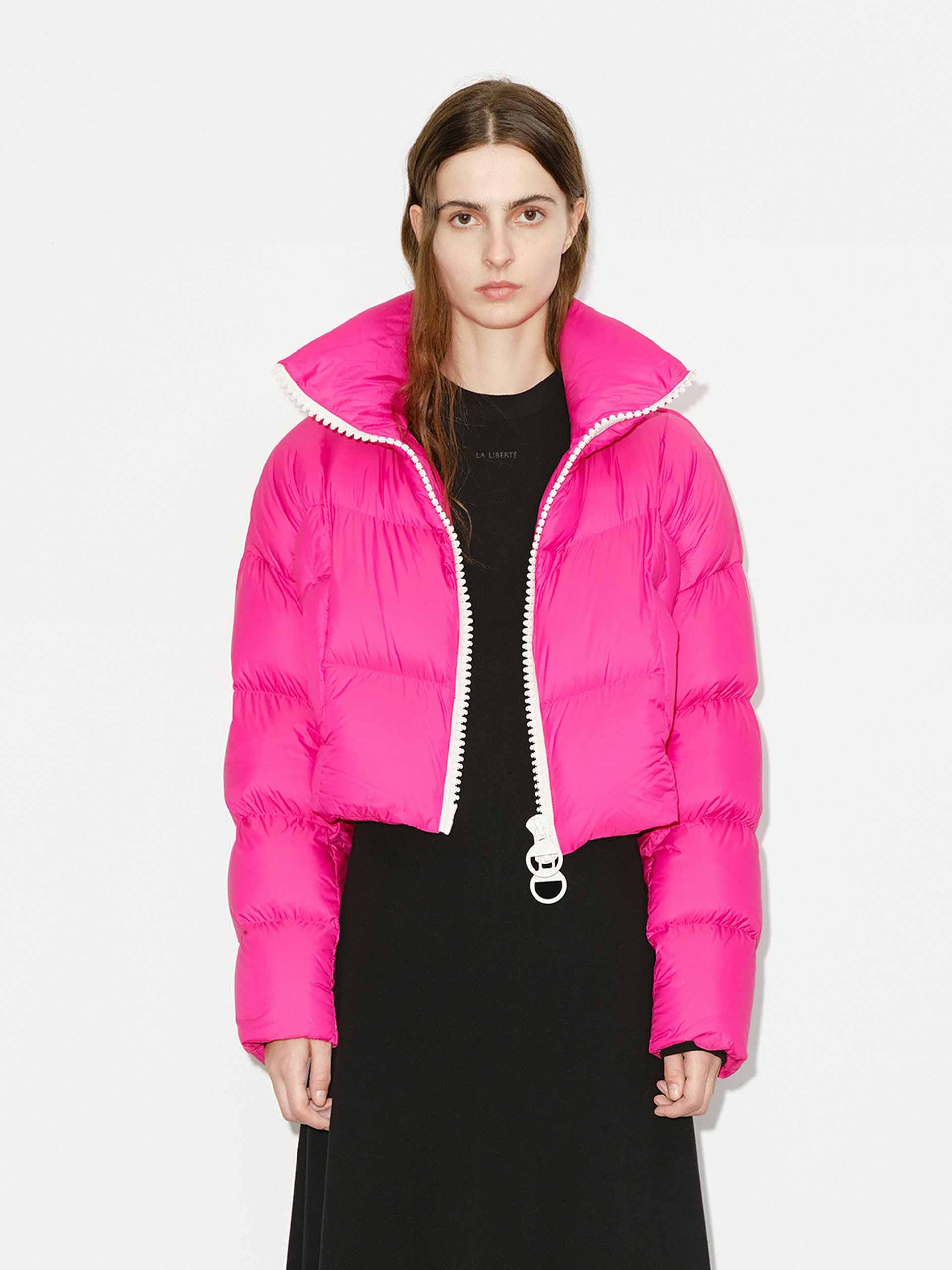 MO&Co. Women's Cropped Zipper Down Jacket