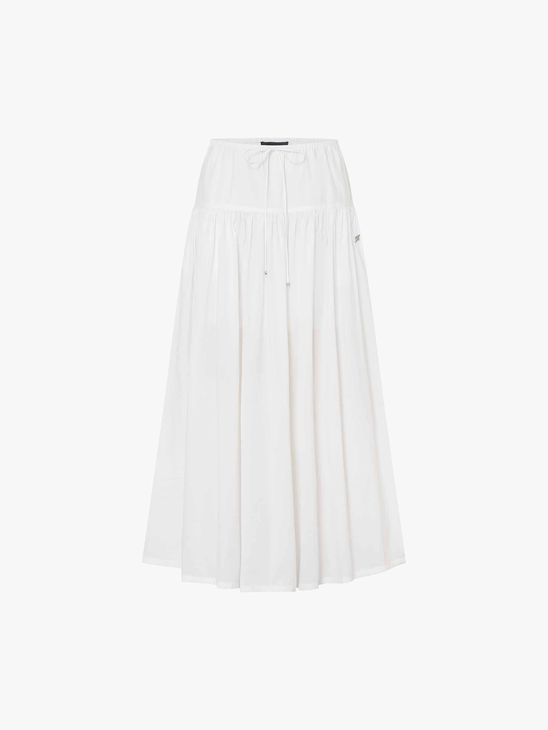 MO&Co. Women's Drawstring A-line Maxi Skirt