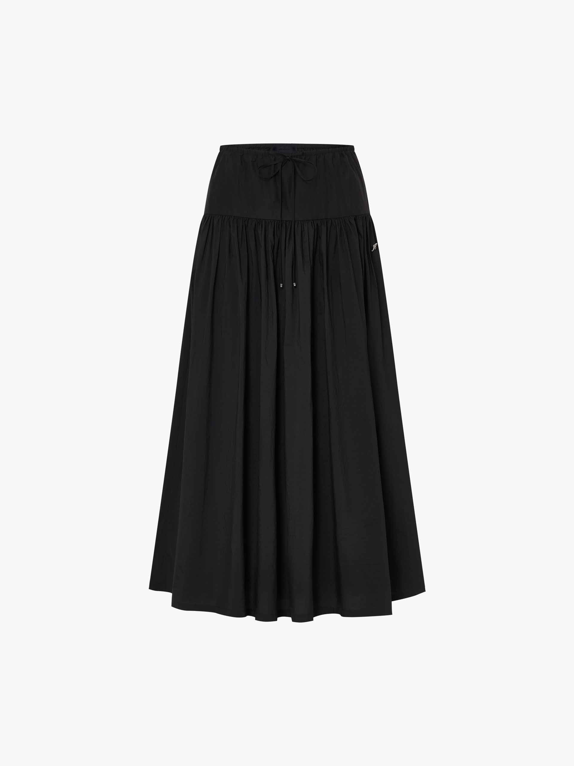 MO&Co. Women's Drawstring A-line Maxi Skirt