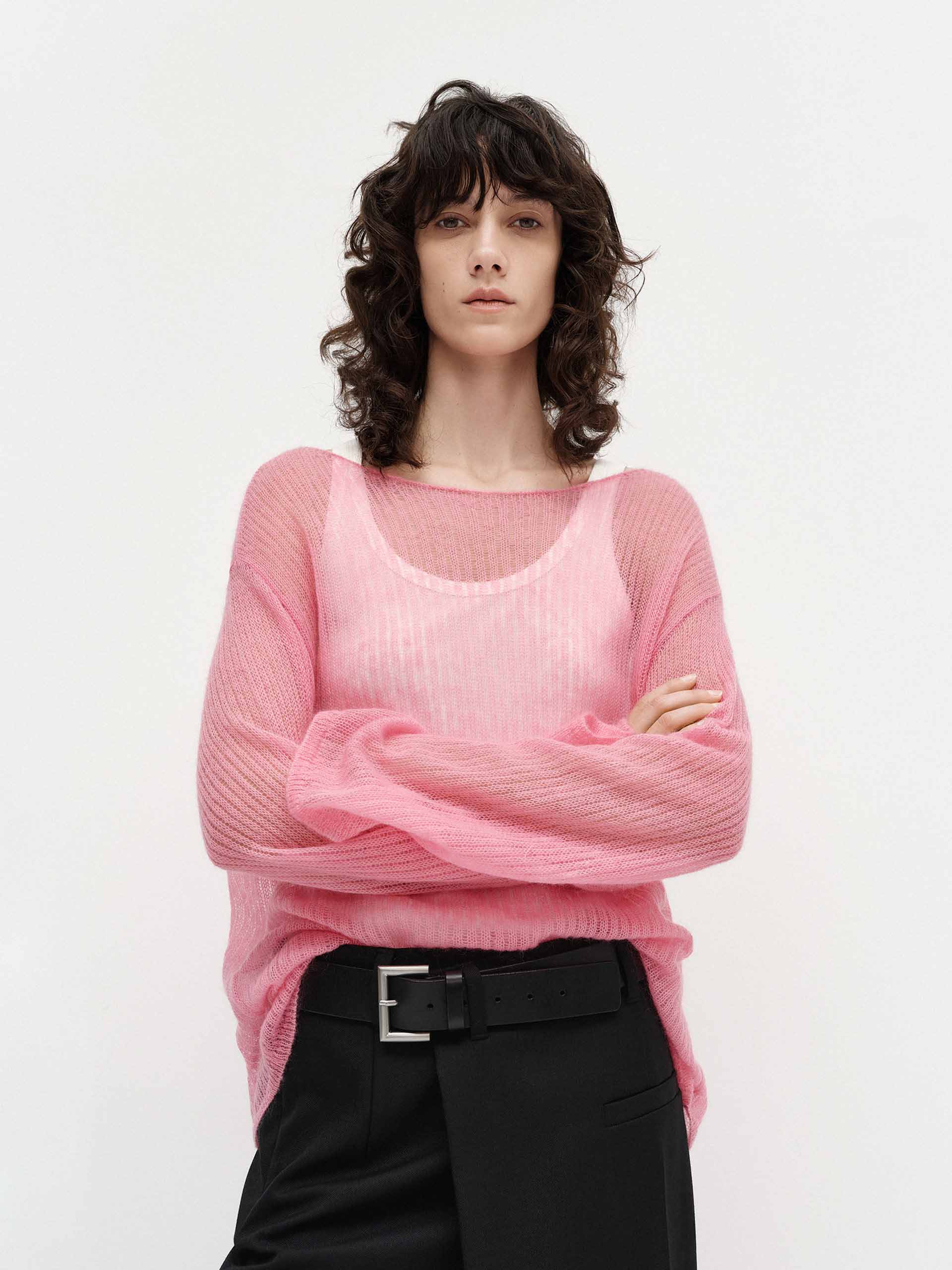 MO&Co. Women's Include Tank Sheer Sweater