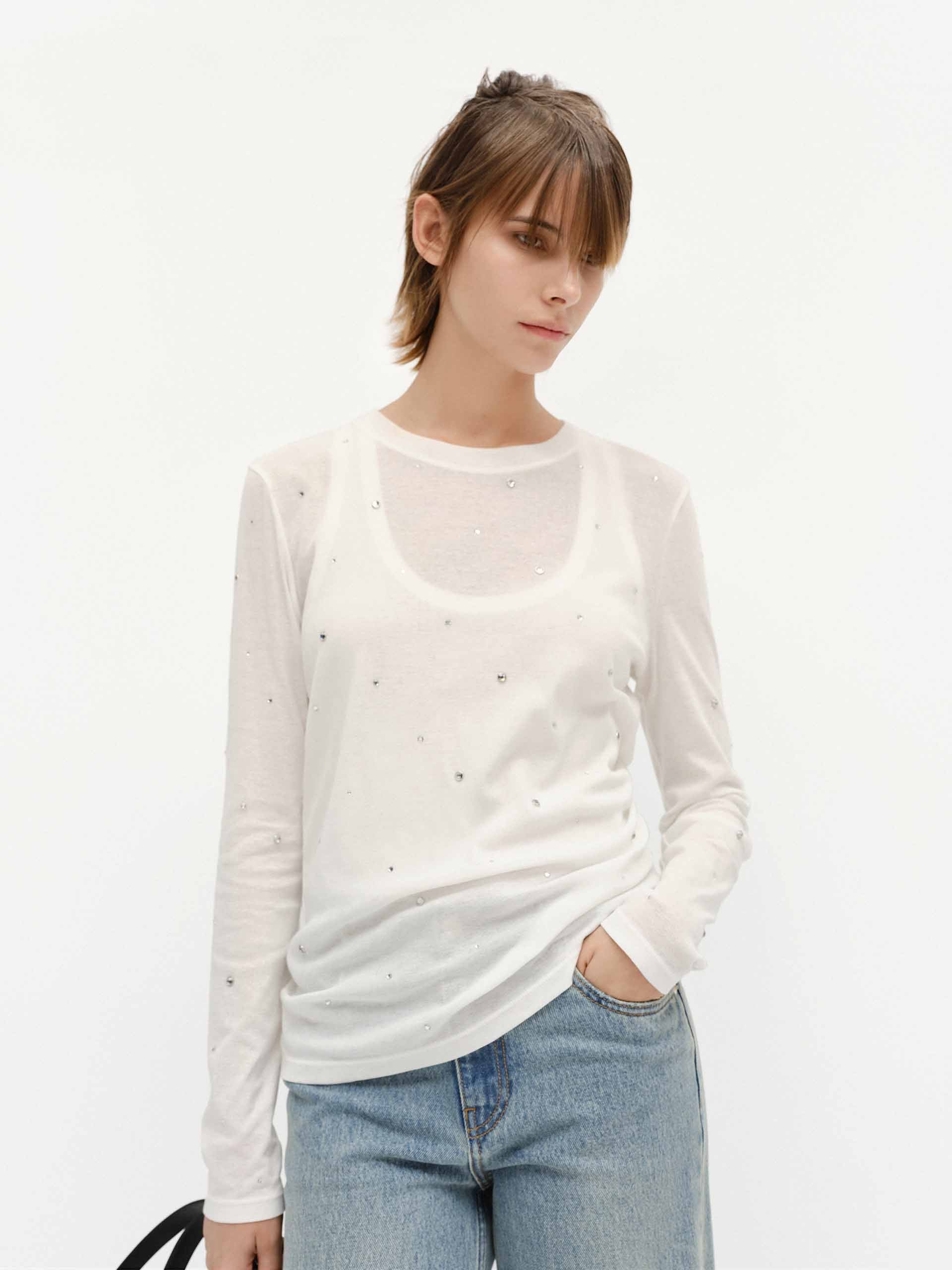 MO&Co. Women's Crystal Detail Top Set