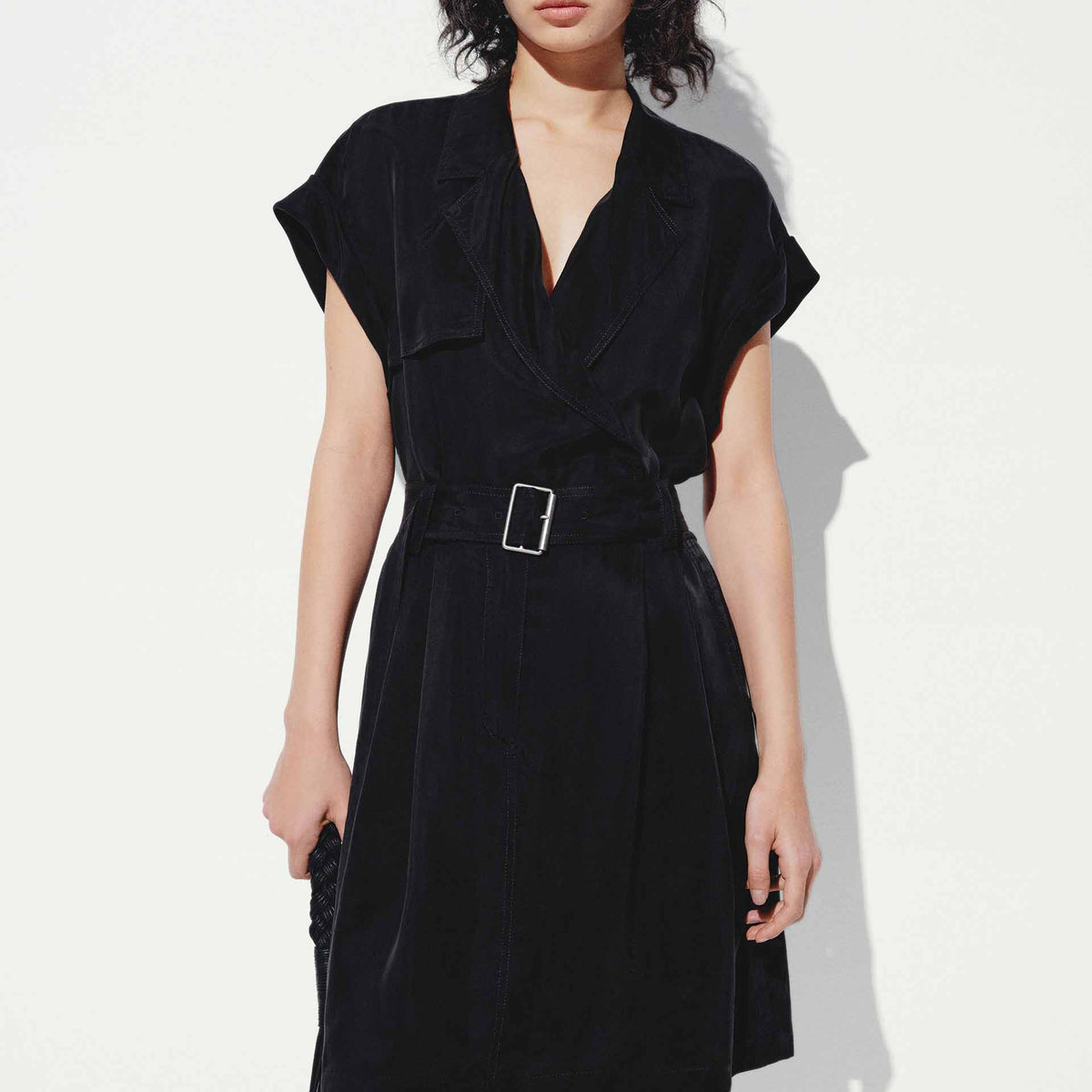 Mini Moco Unit MO&Co. Women's V-neck Black Mini Dress
