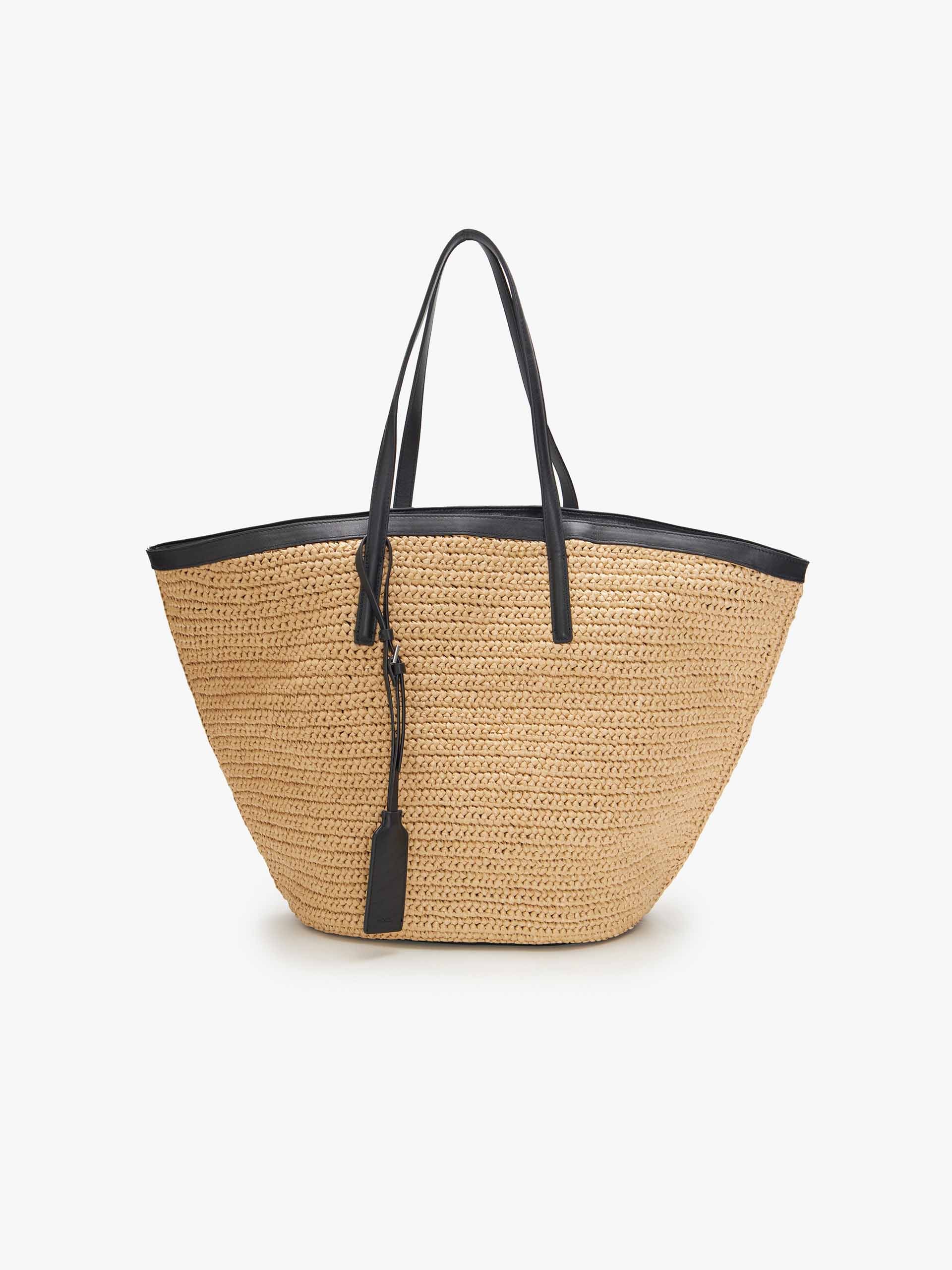 MO&Co. Women's Large Woven Straw Tote