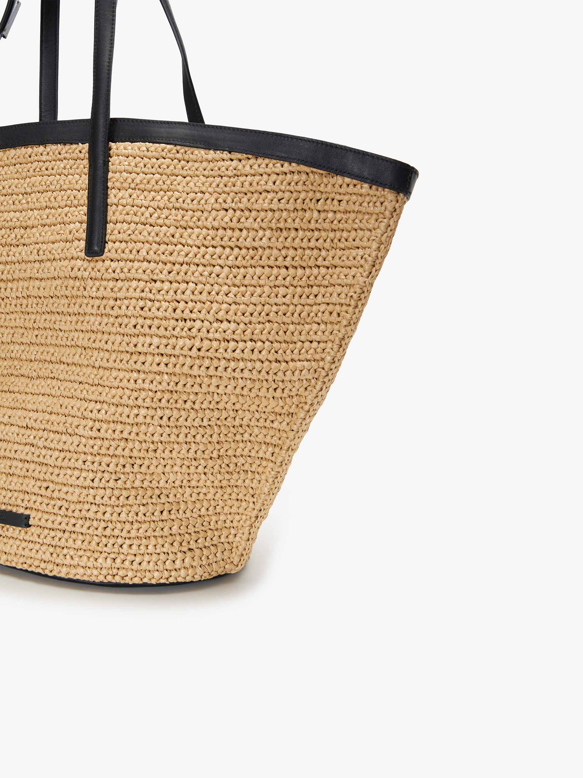 MO&Co. Women's Large Woven Straw Tote