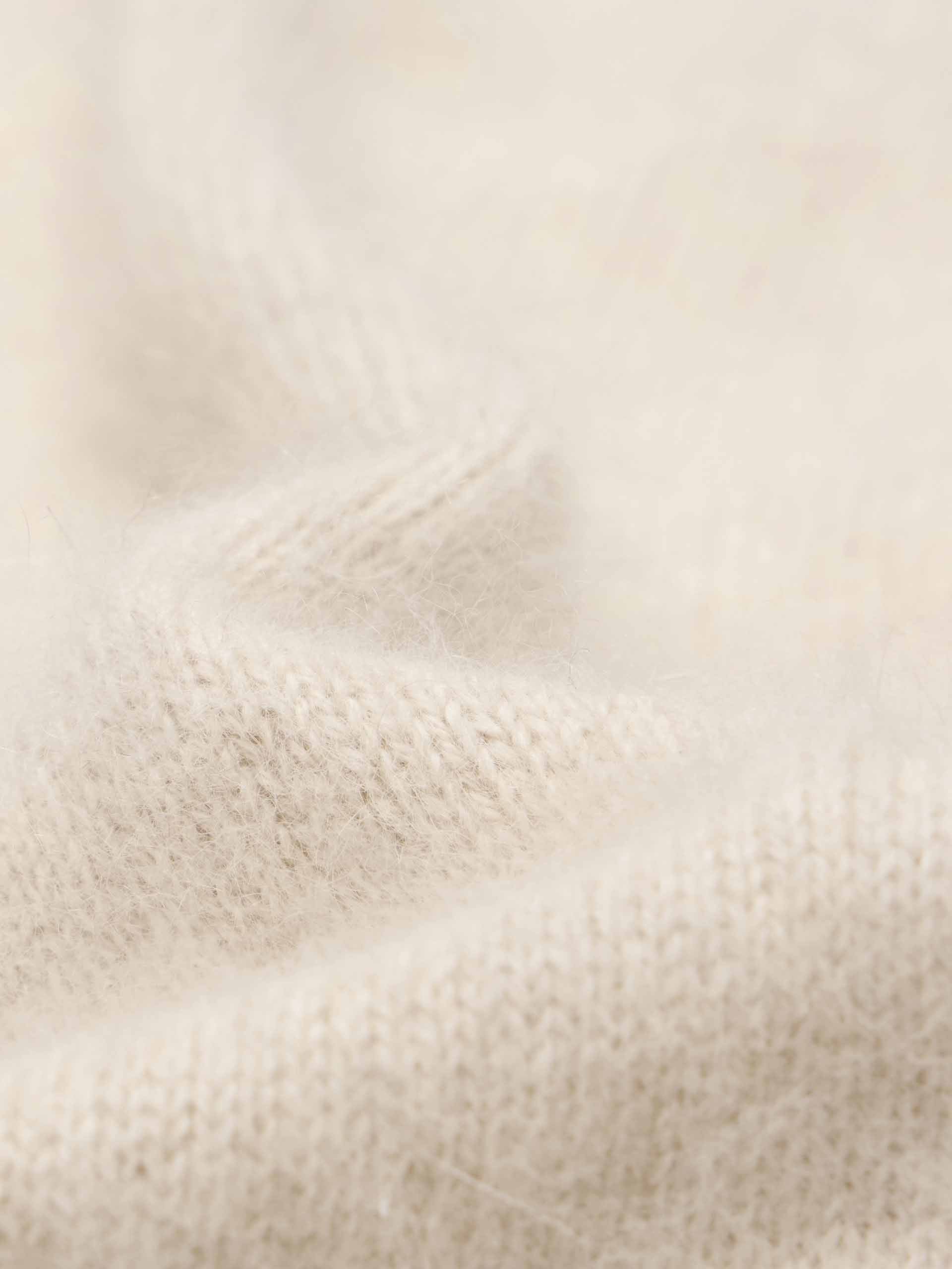 MO&Co. Women's Layered Round Neck Cardigan in Beige