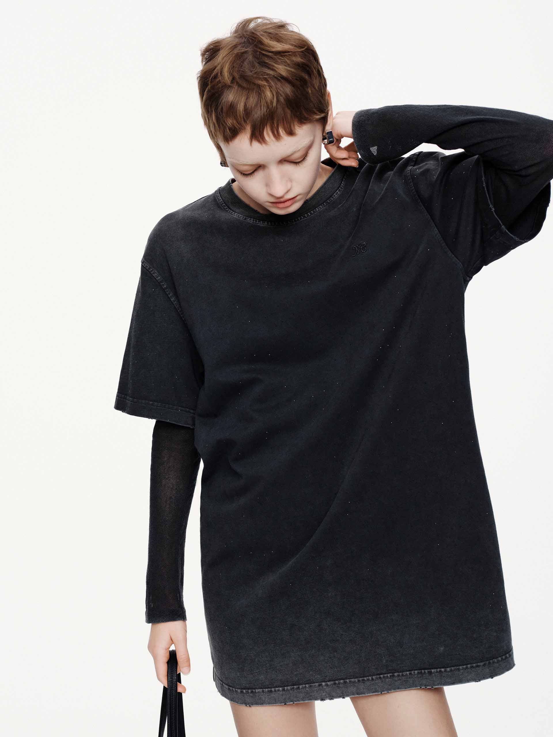 MO&Co. Women's Hotfix Rhinestone T-shirt Dress