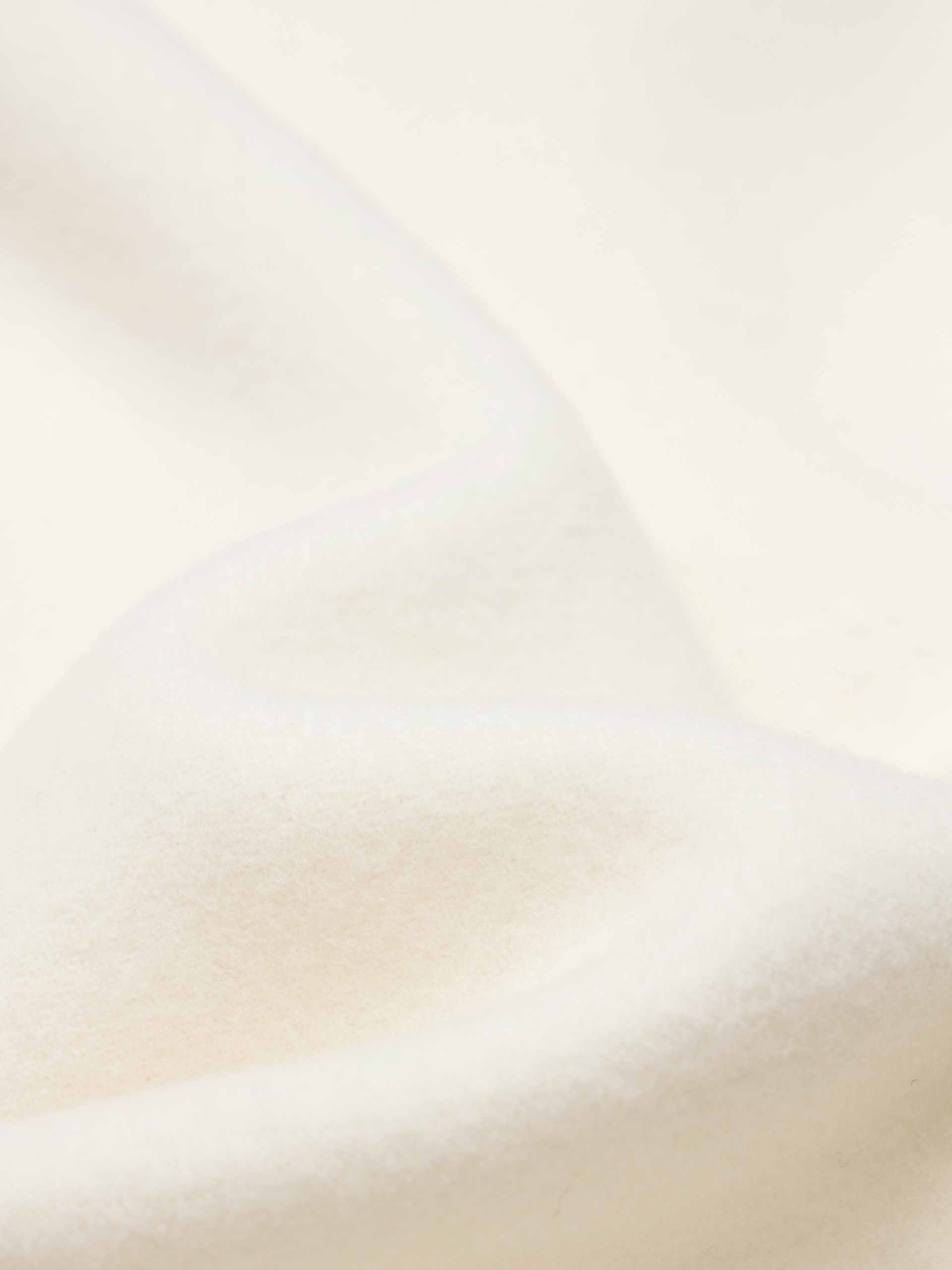 MO&Co. Women's Drawstring Detail Hood Pure Wool Coat in White