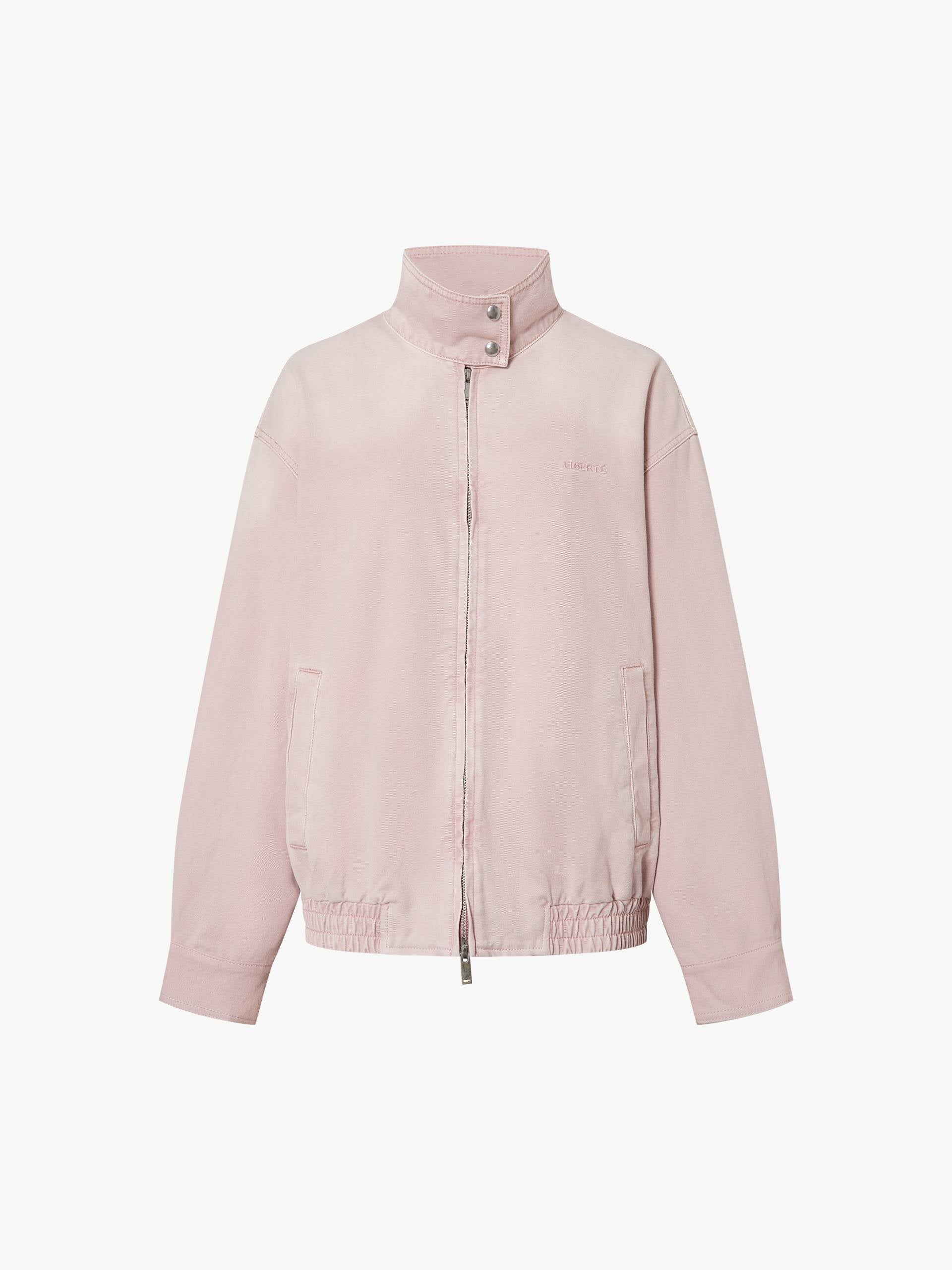 新品同様チャコットBallet Denim Smart Jacket ピンク　M MO&Co. Women's Mock Neck Denim Coat