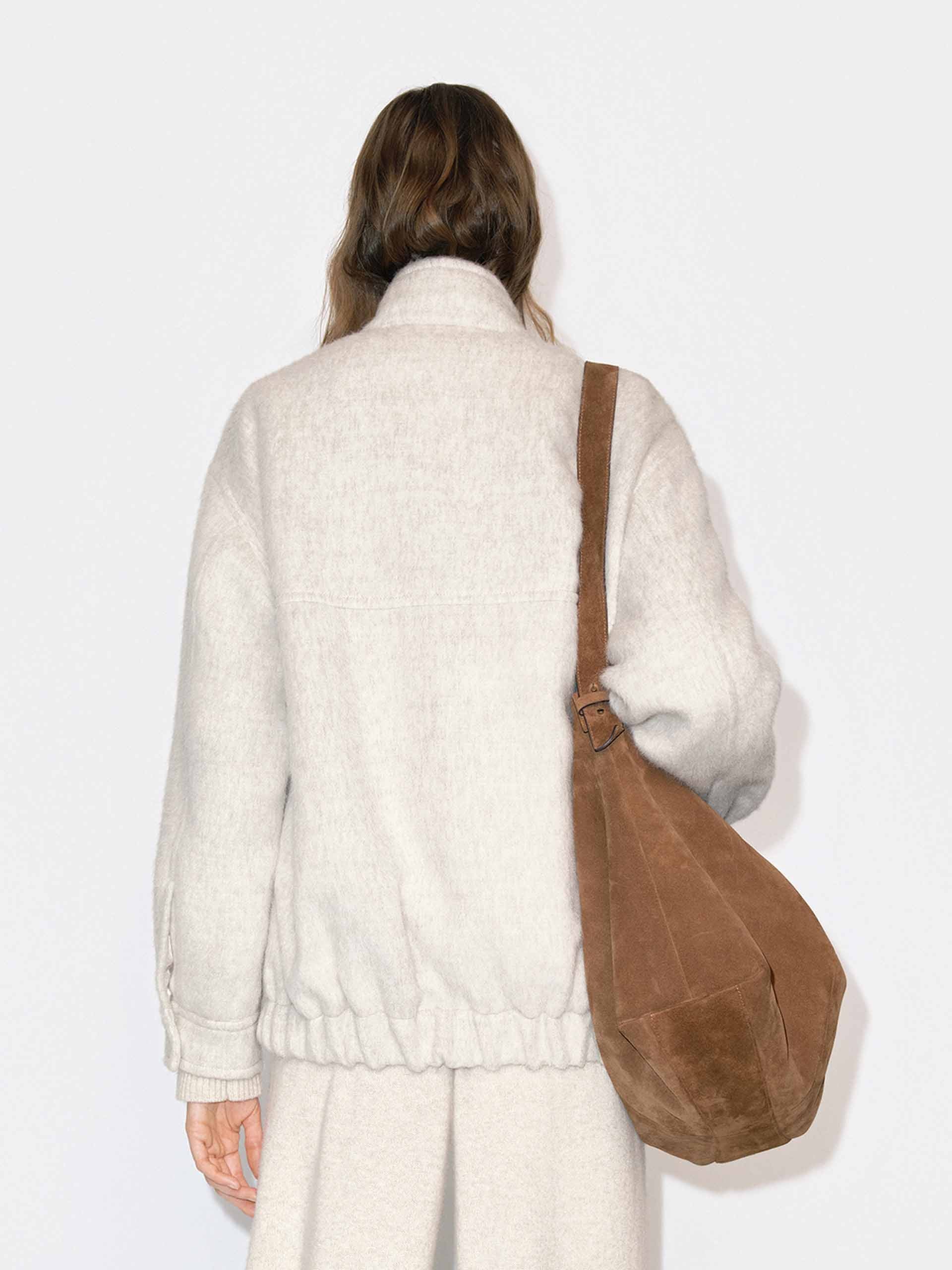 MO&Co. Women's Wool Blend Zipper Coat