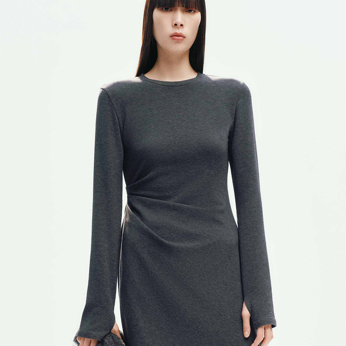 MO&Co. Women's Side Pleated Mini Dress