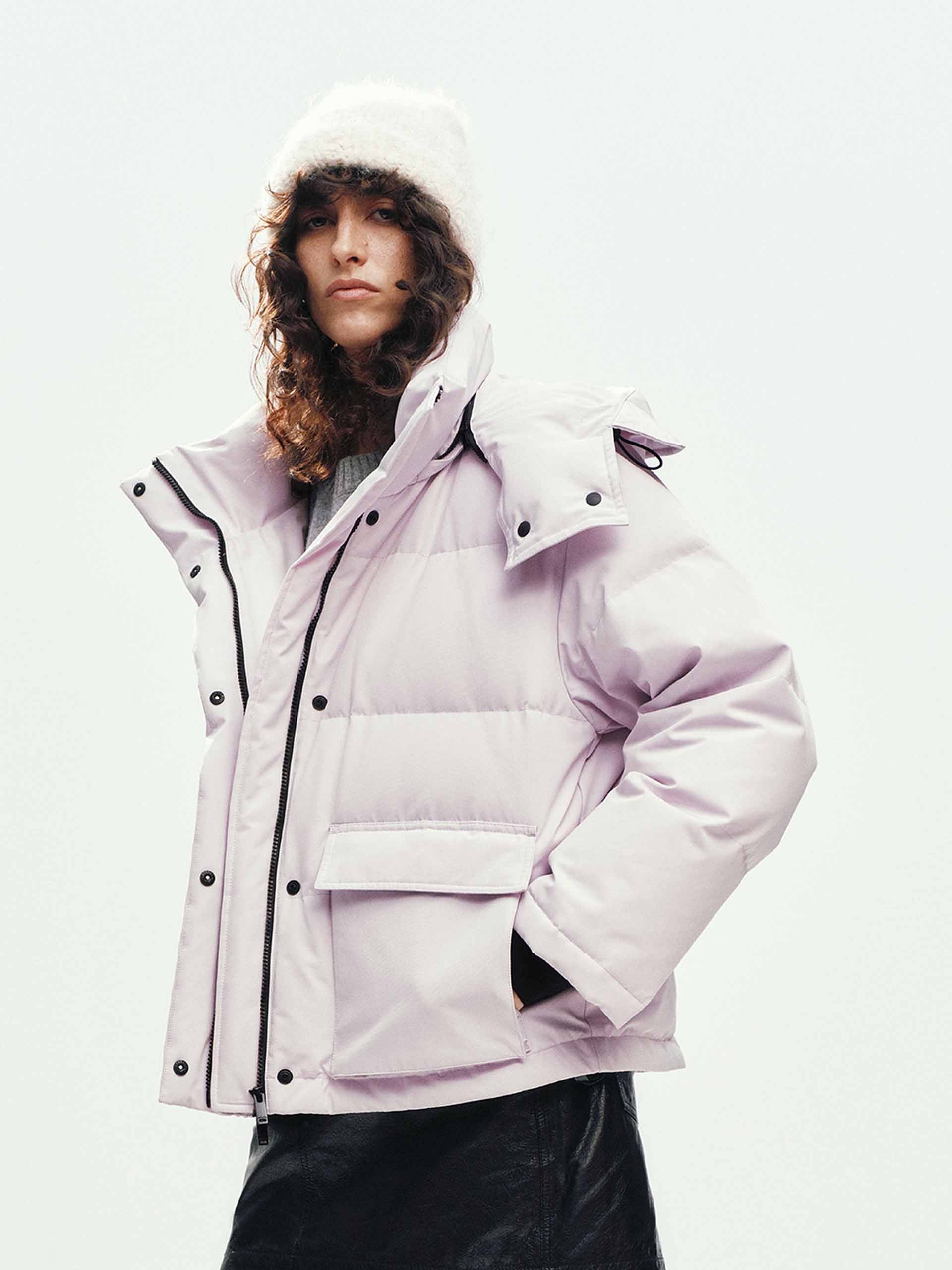 MO&Co. Women's Retractable Hooded Down Jacket