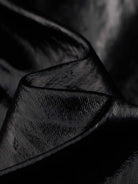 MO&Co. Women's Fur Collar Faux Leather Down Jacket in Black