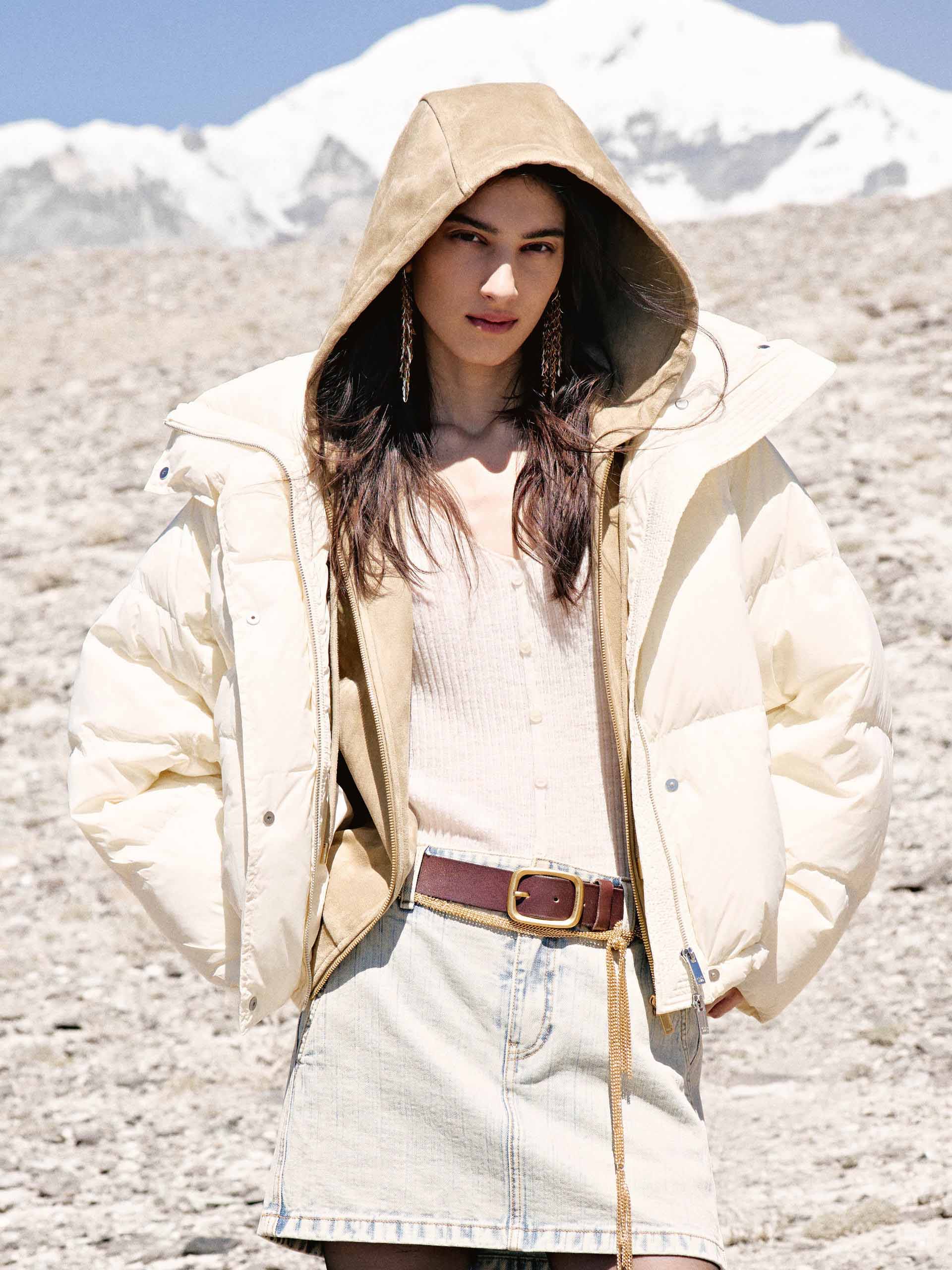 MO&Co. Women's Puffy Goose Down Jacket