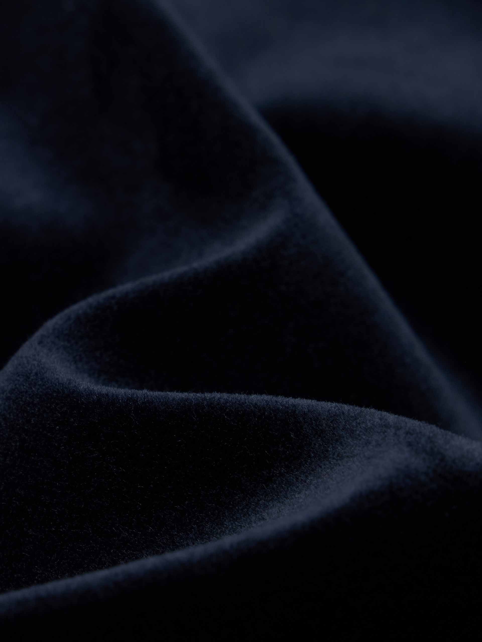 MO&Co. Women's Mock Collar Velvet Tailored Jacket in Navy