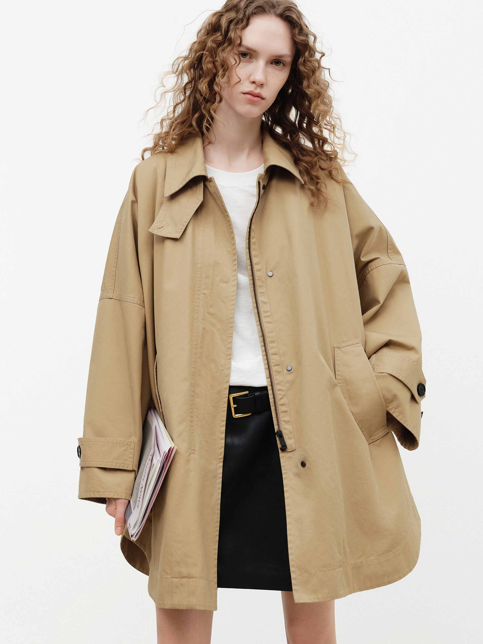 MO&Co. Women's Detachable Lining Cotton Midi Jacket