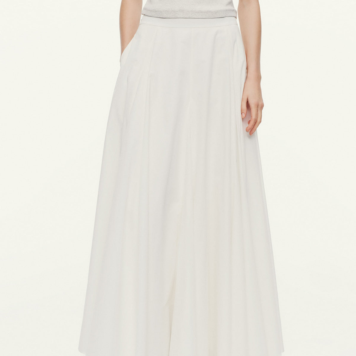 MO&Co. Women's Side Zipper Cotton Skirt