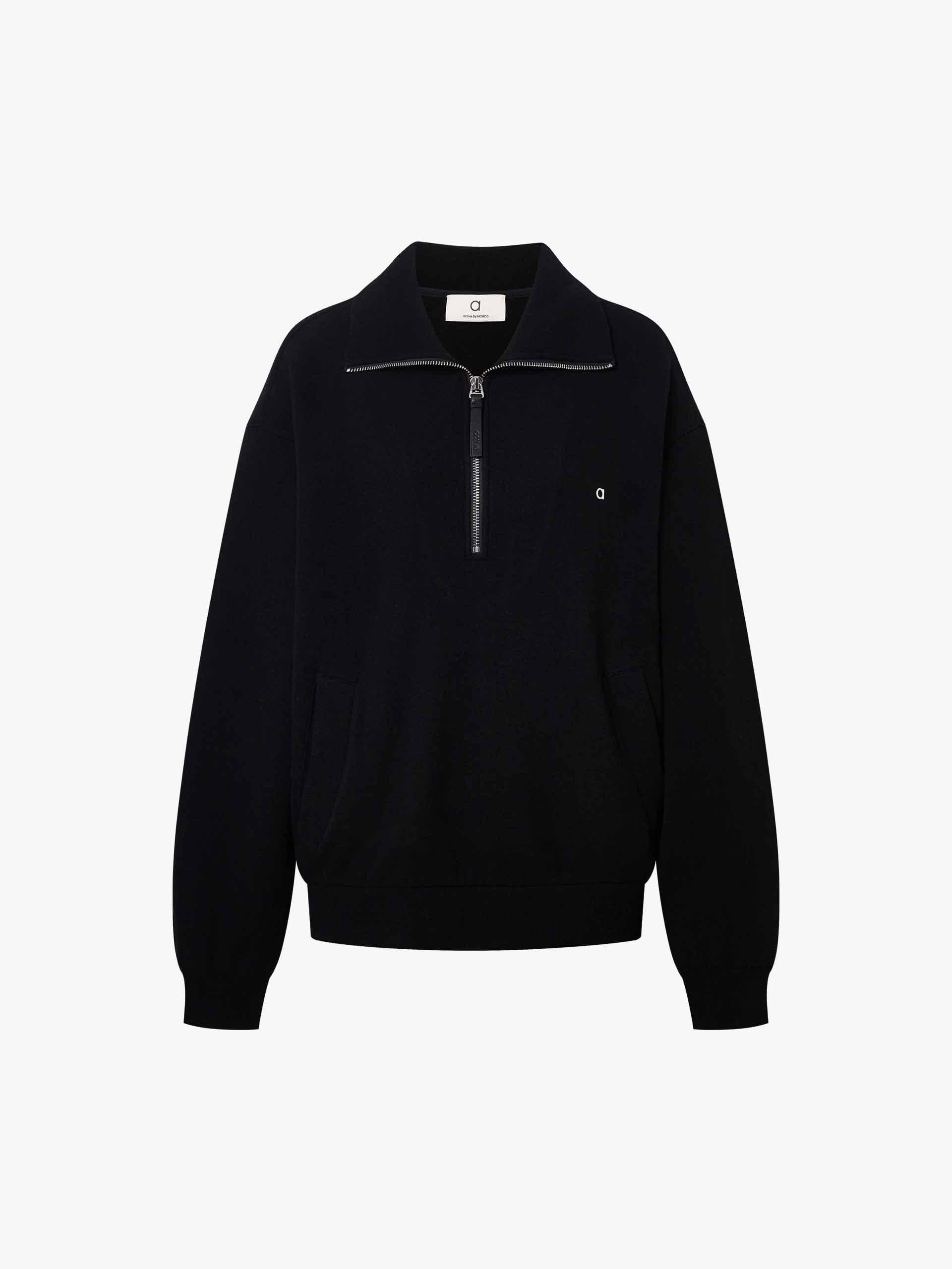 MO&Co. Relaxed Athleisure Sweatshirt | Half Zip