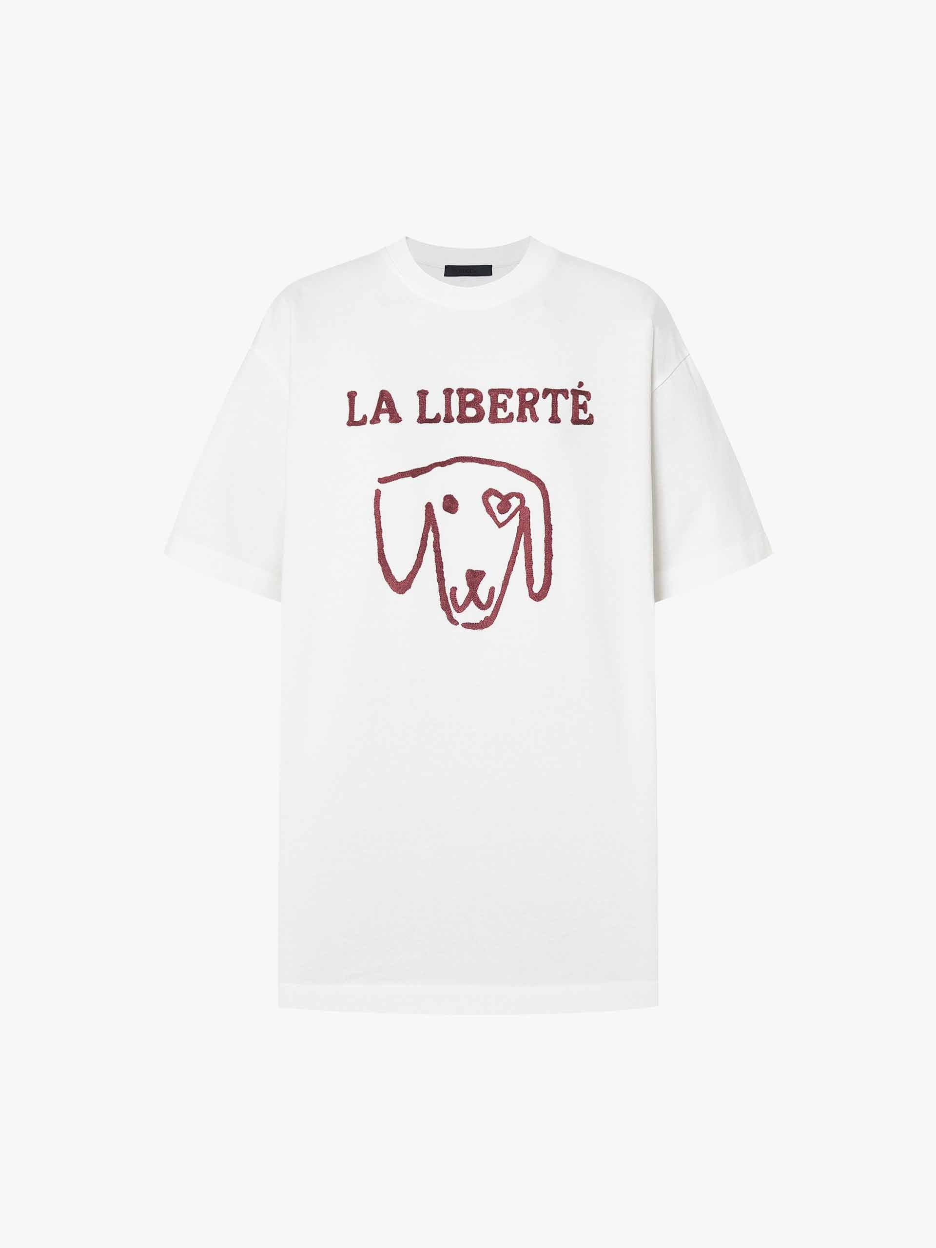 【Moco 】MEDI LLICA WHT NS TEE MO&Co. Women's Cotton Front Printed T-shirt