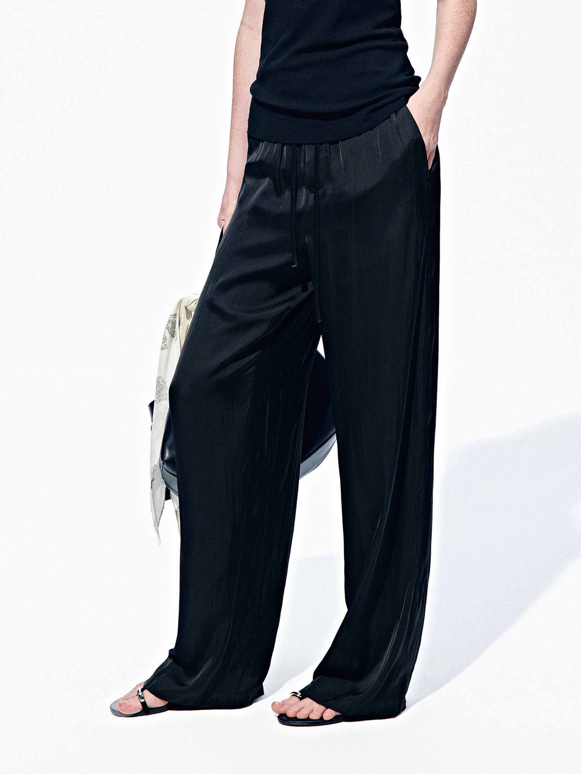 MO&Co. Women's Drawstring Waist Straight Pants