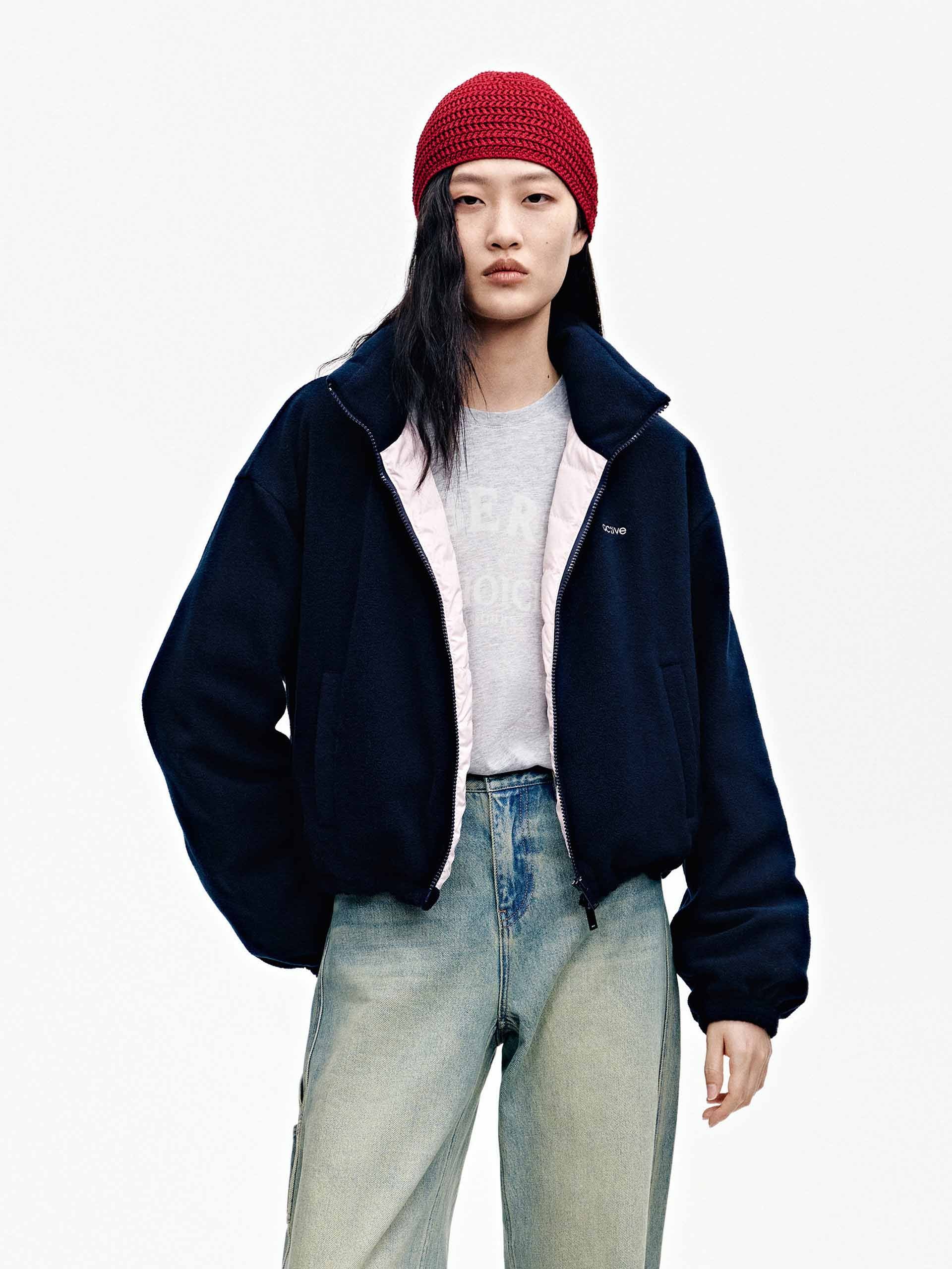 MO&Co. Women's Cropped Goose Down Jacket