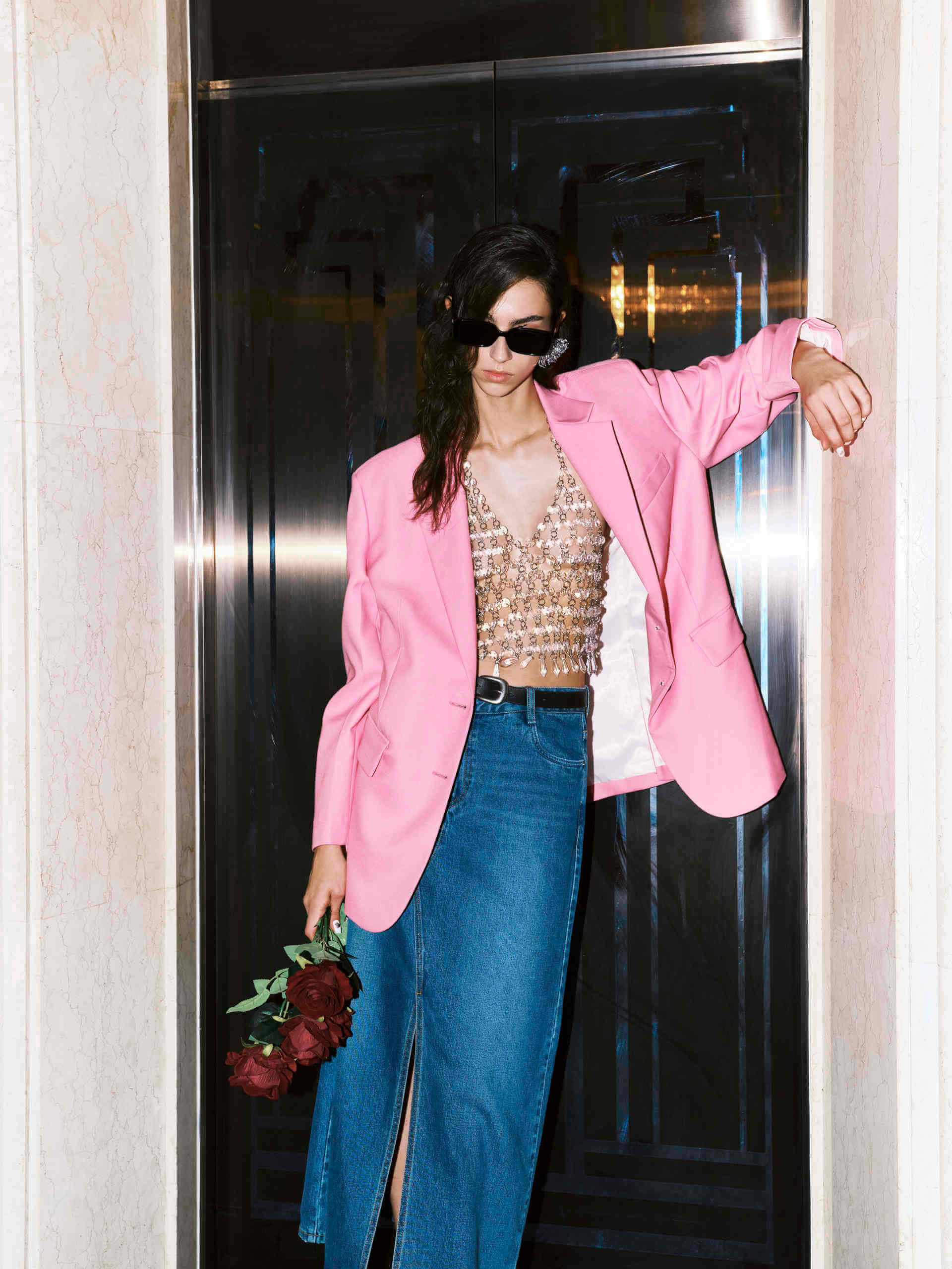 Womens Blazer Oversized Pink Blazer Oversized Tailored Blazer