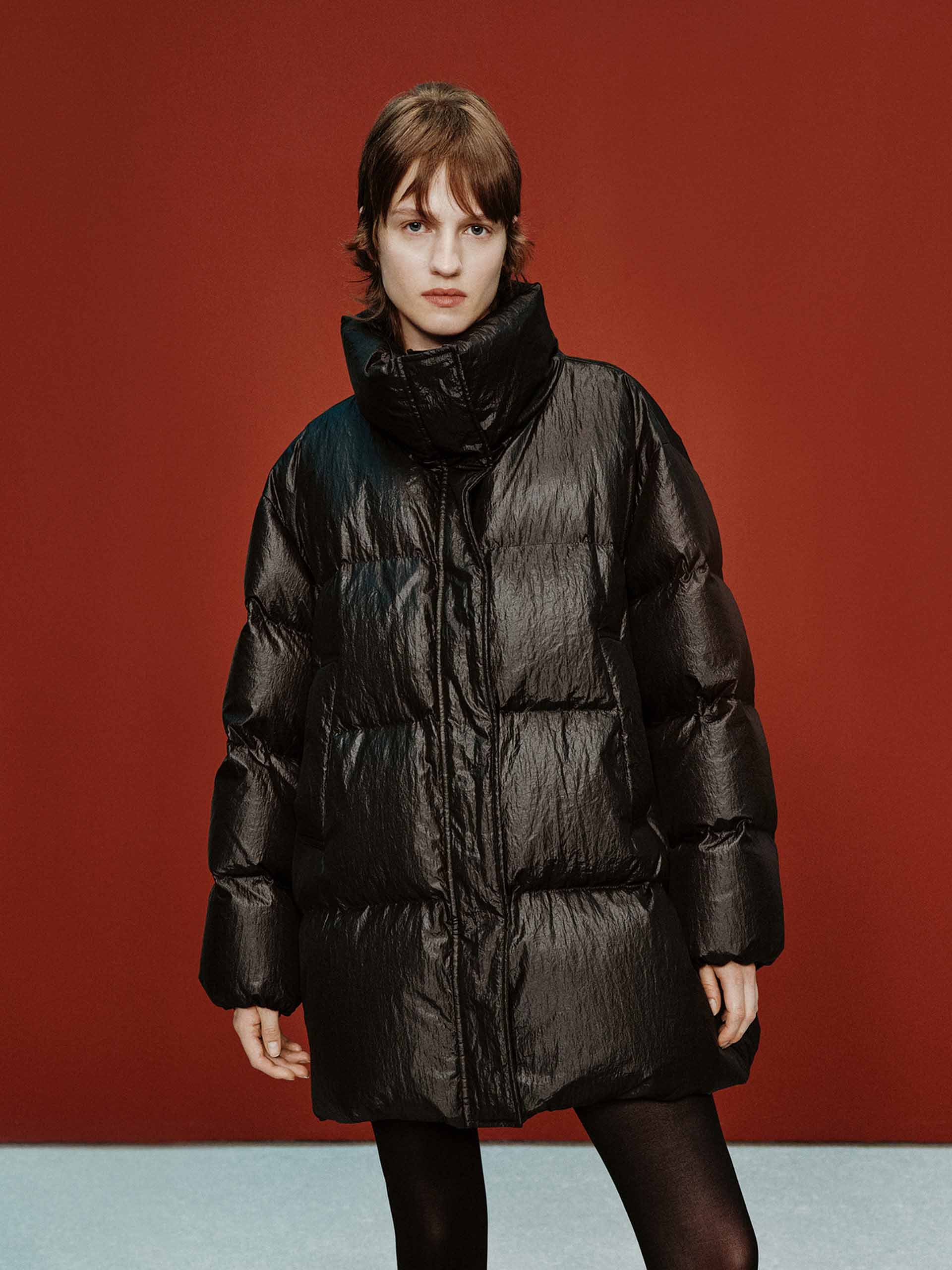 MO&Co. Women's Funnel Neck Down Jacket