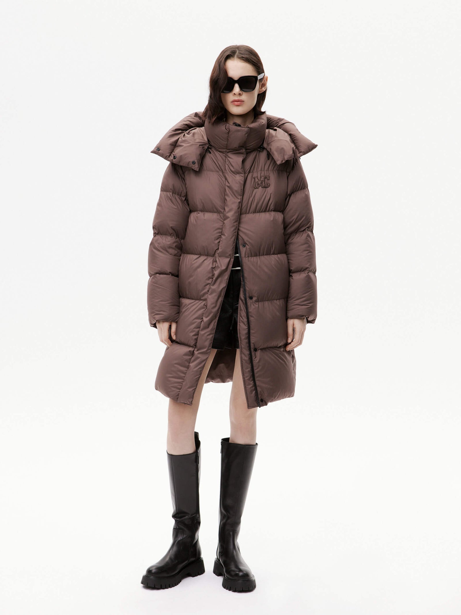 Midi Length Down Puffer Coat main image 1