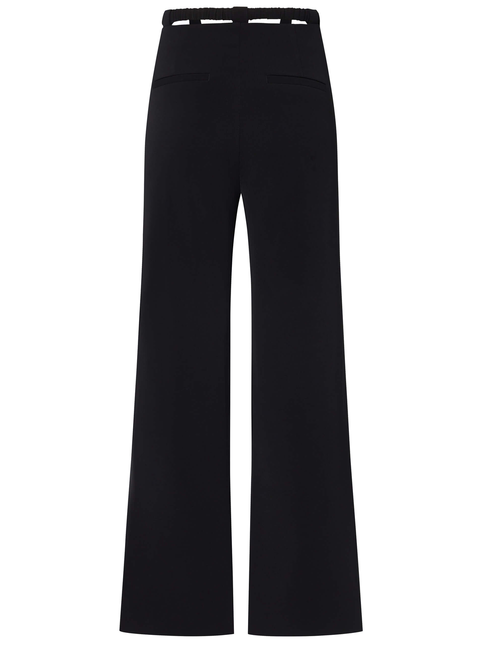 MO&Co. Women's Black Cut out Waistband Straight Pants