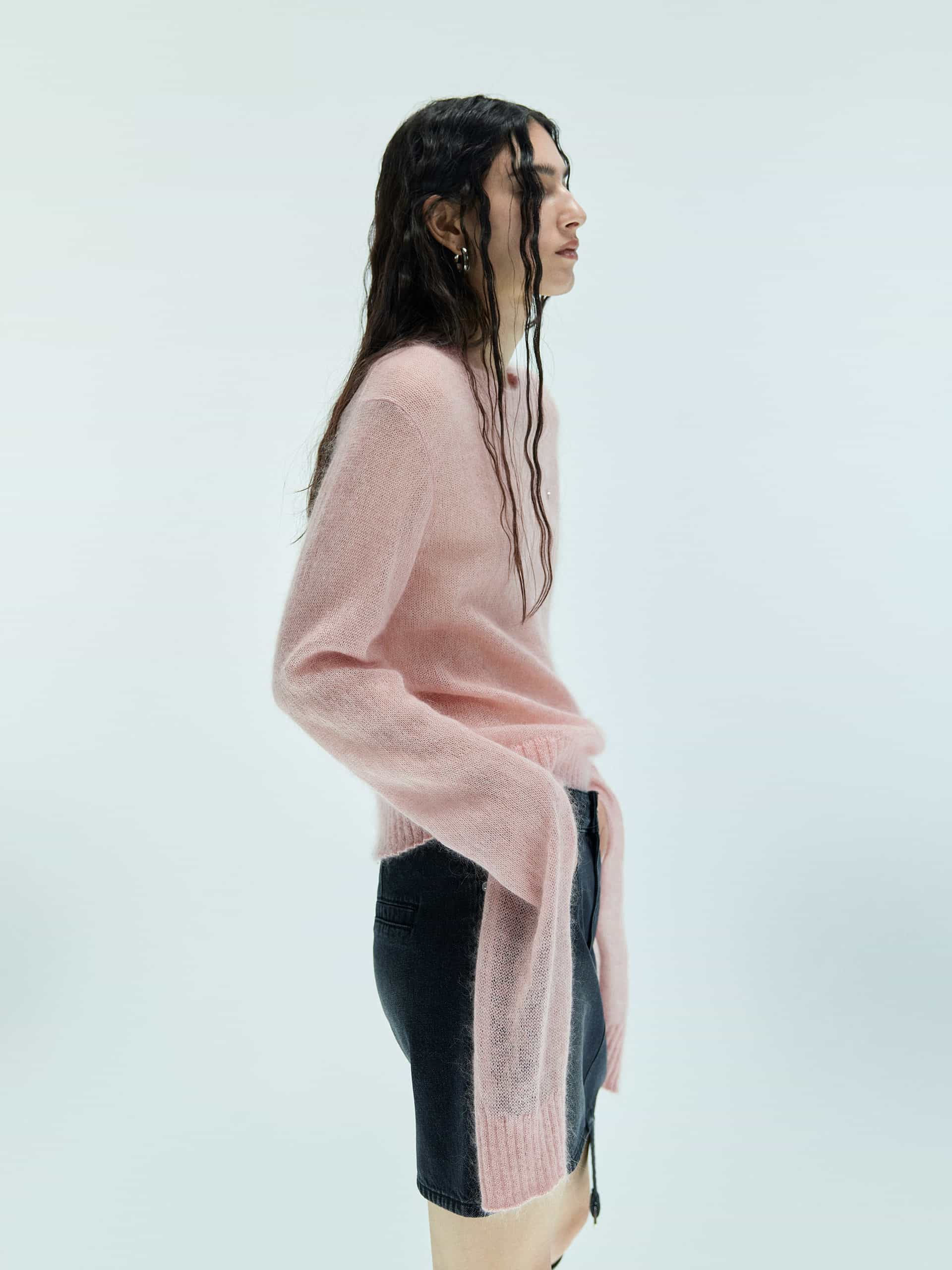 MO&Co. X Coperni Collection | Women's Lightweight Sheer Mohair Sweater