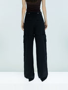 MO&Co. X Coperni Collection | Women's Paneled Detail Cargo Pants in Black